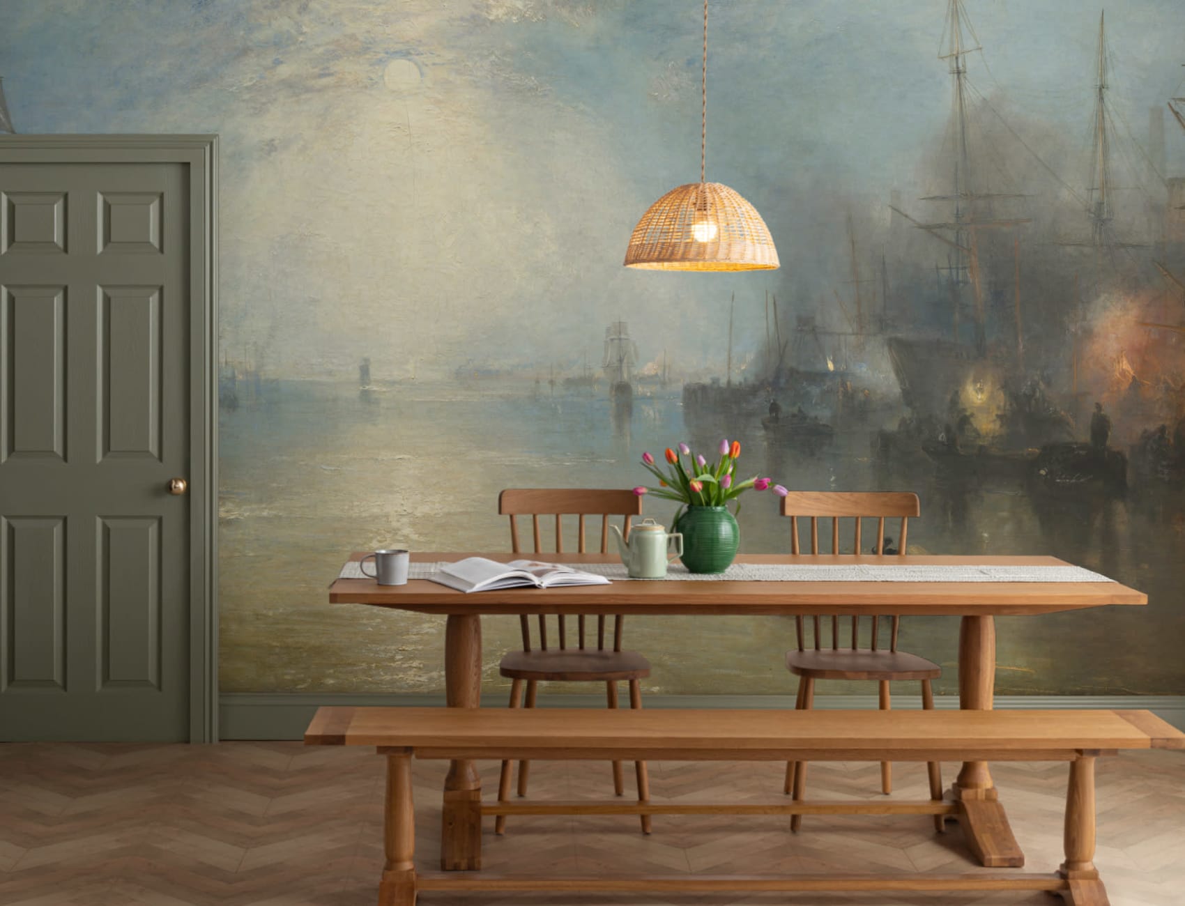 Keelmen Heaving in Coals by Turner Wallpaper Mural