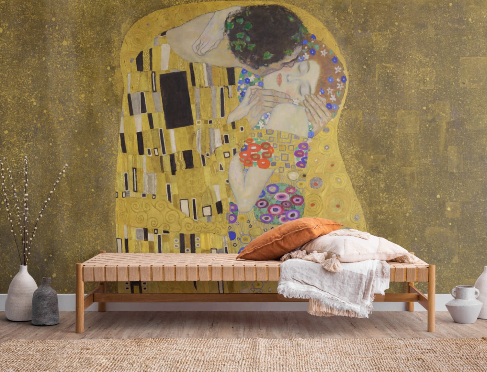 Gustav Klimt the Kiss Wallpaper Mural