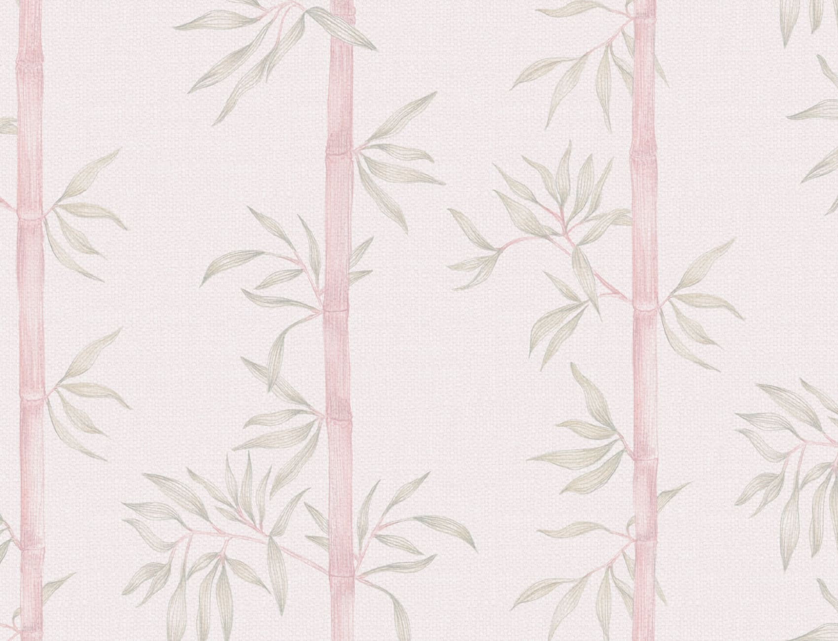 Pink and Green Watercolour Bamboo Wallpaper