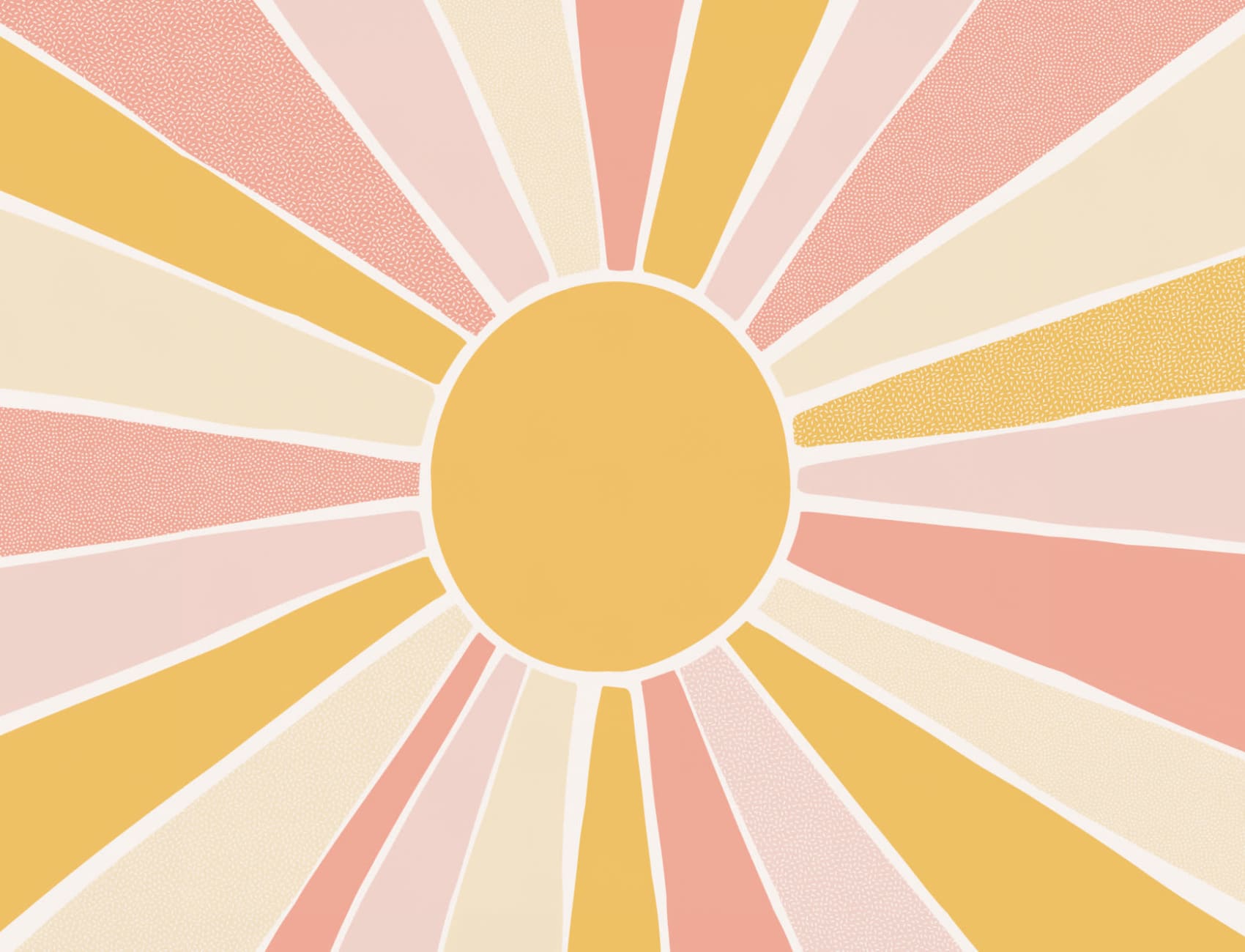 Mural infantil Boho Block Sunshine rosa
