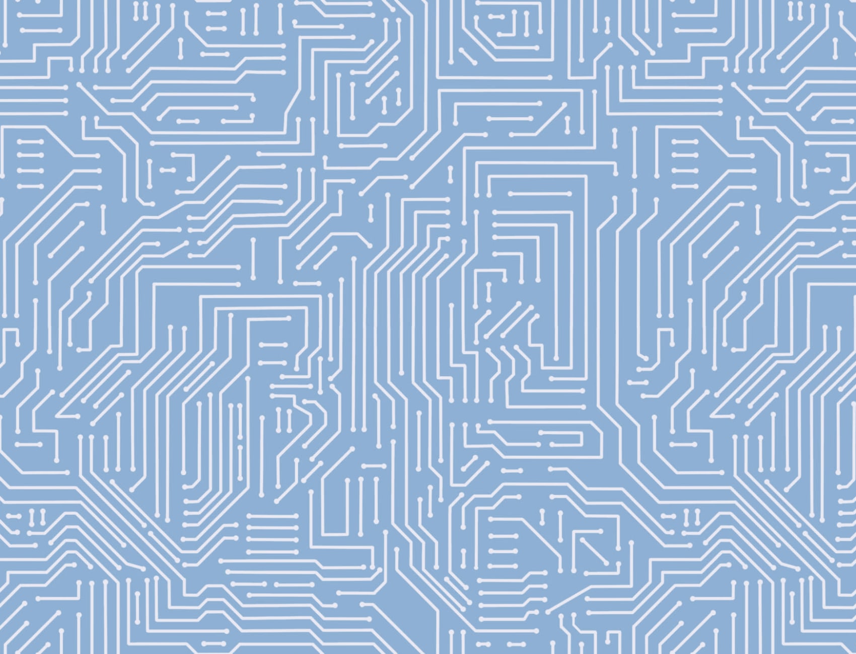 Blue Computer Circuit Board Pattern Wallpaper Mural