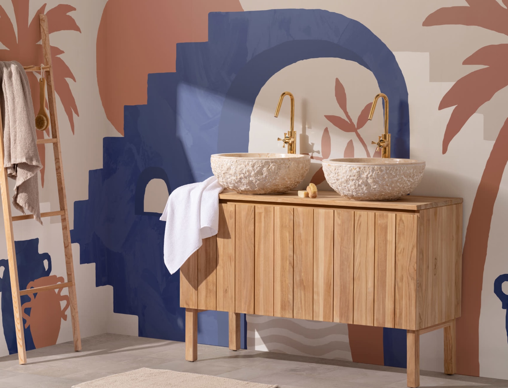 Minimalist Mediterranean Landscape Wall Mural