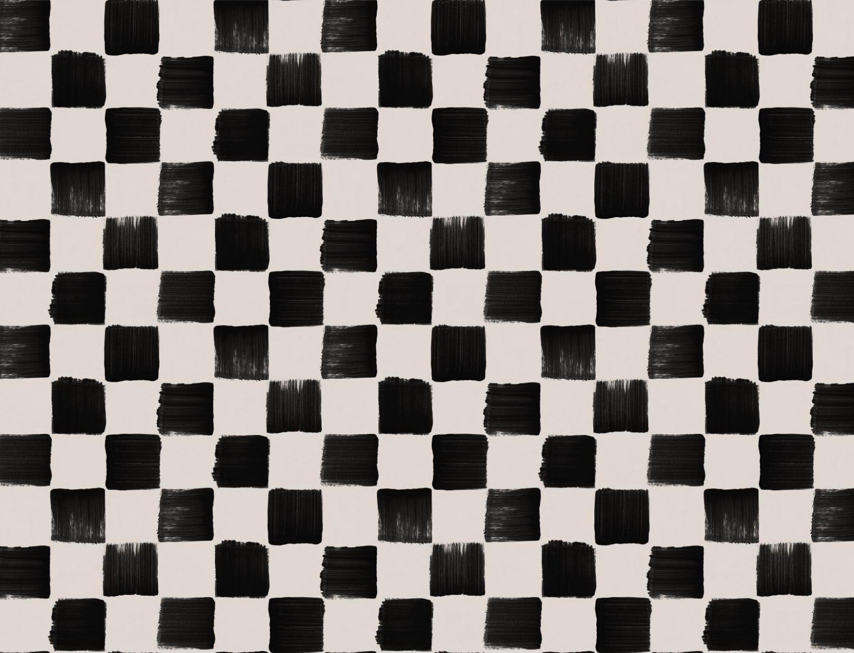 Black Beige Checkered Geometric Pattern Wallpaper