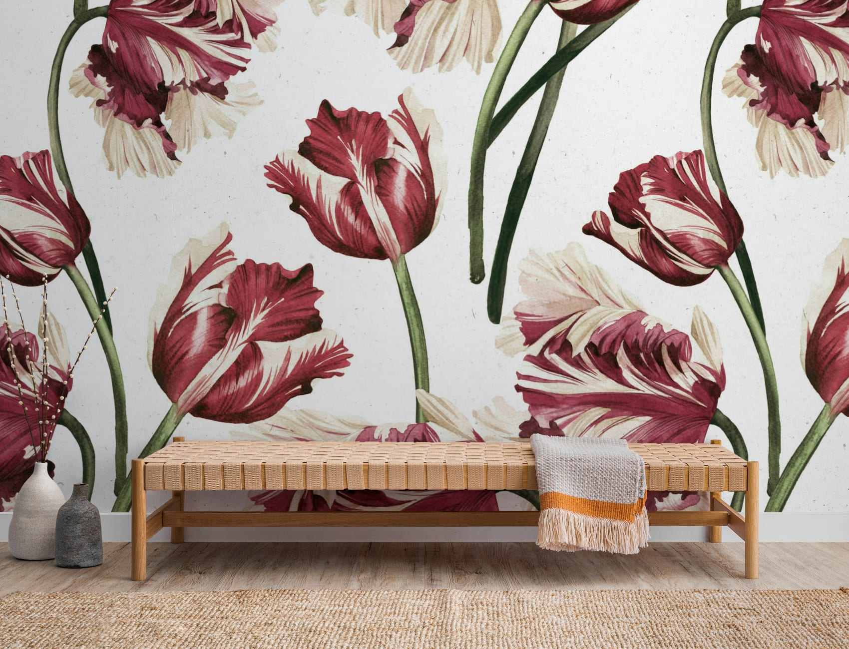 Red Tulip Wallpaper Mural