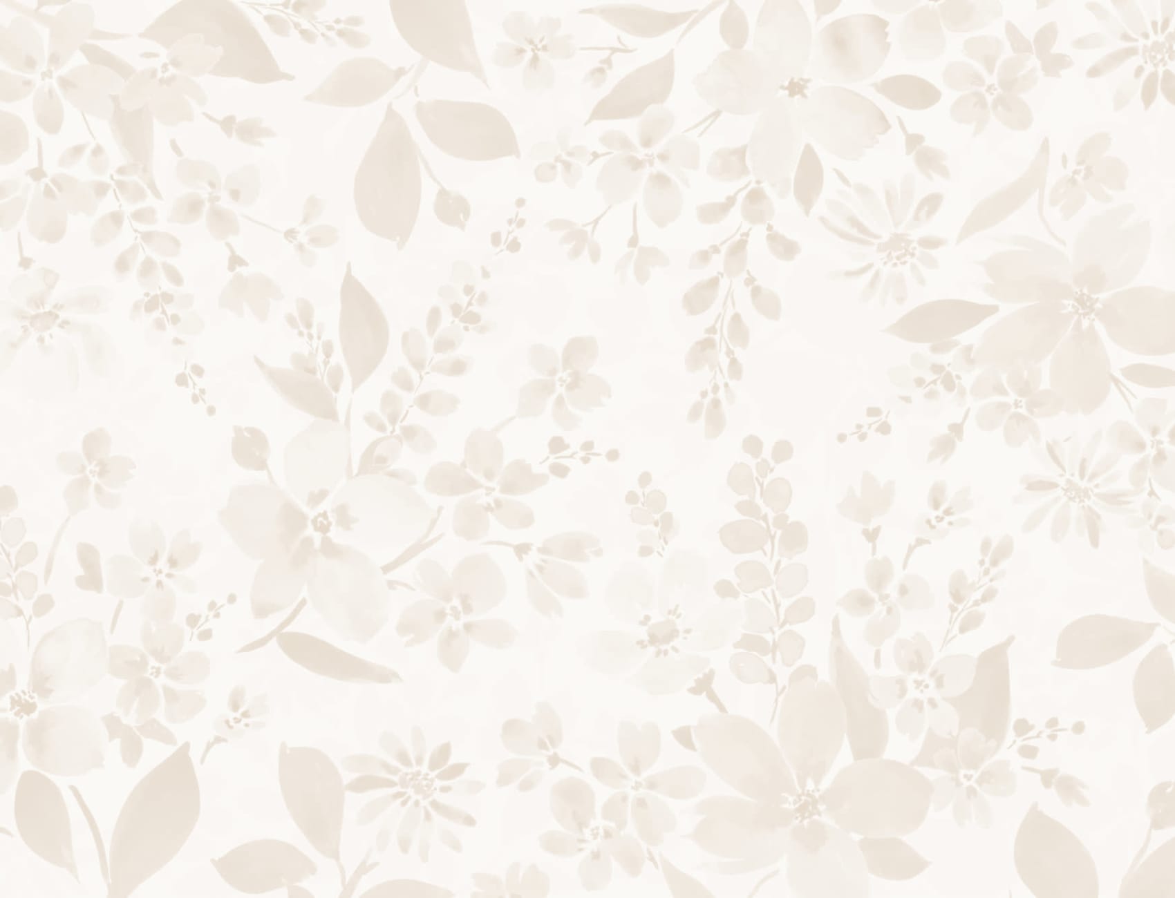 Neutral akvarelblomst fototapet