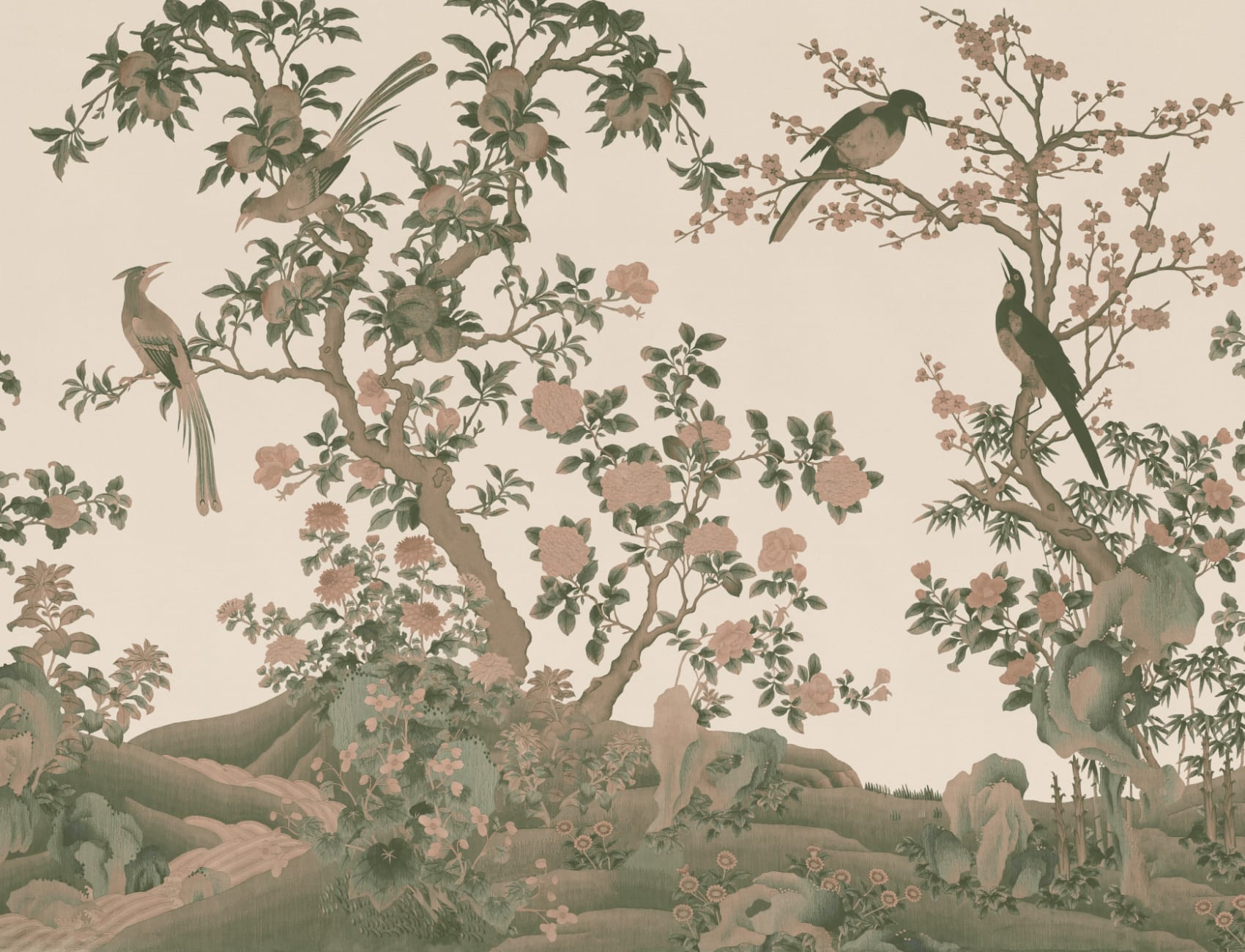 Papier peint panoramique de la Chinoiserie classique