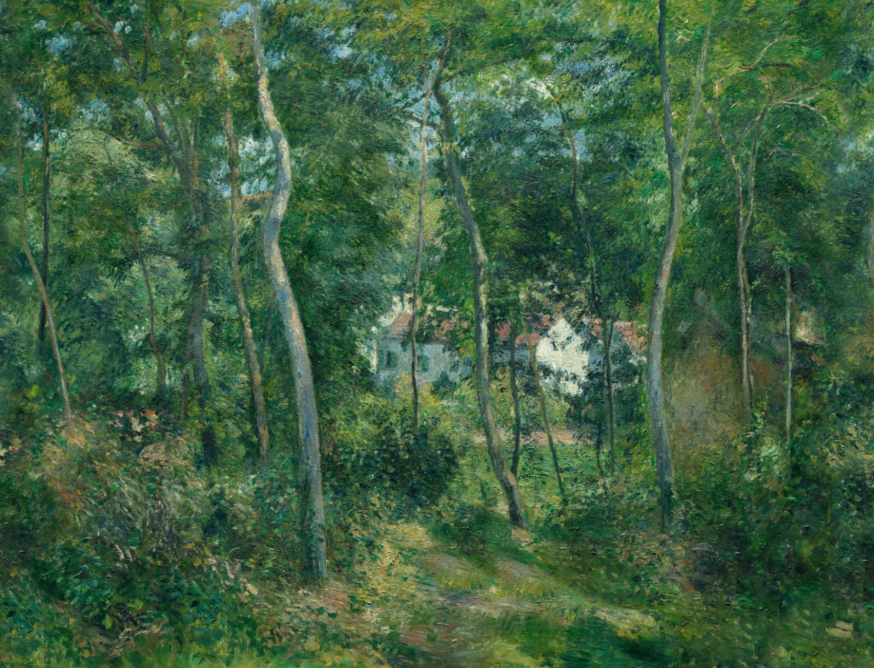 Green Wild Woodland Oil Painting Mural