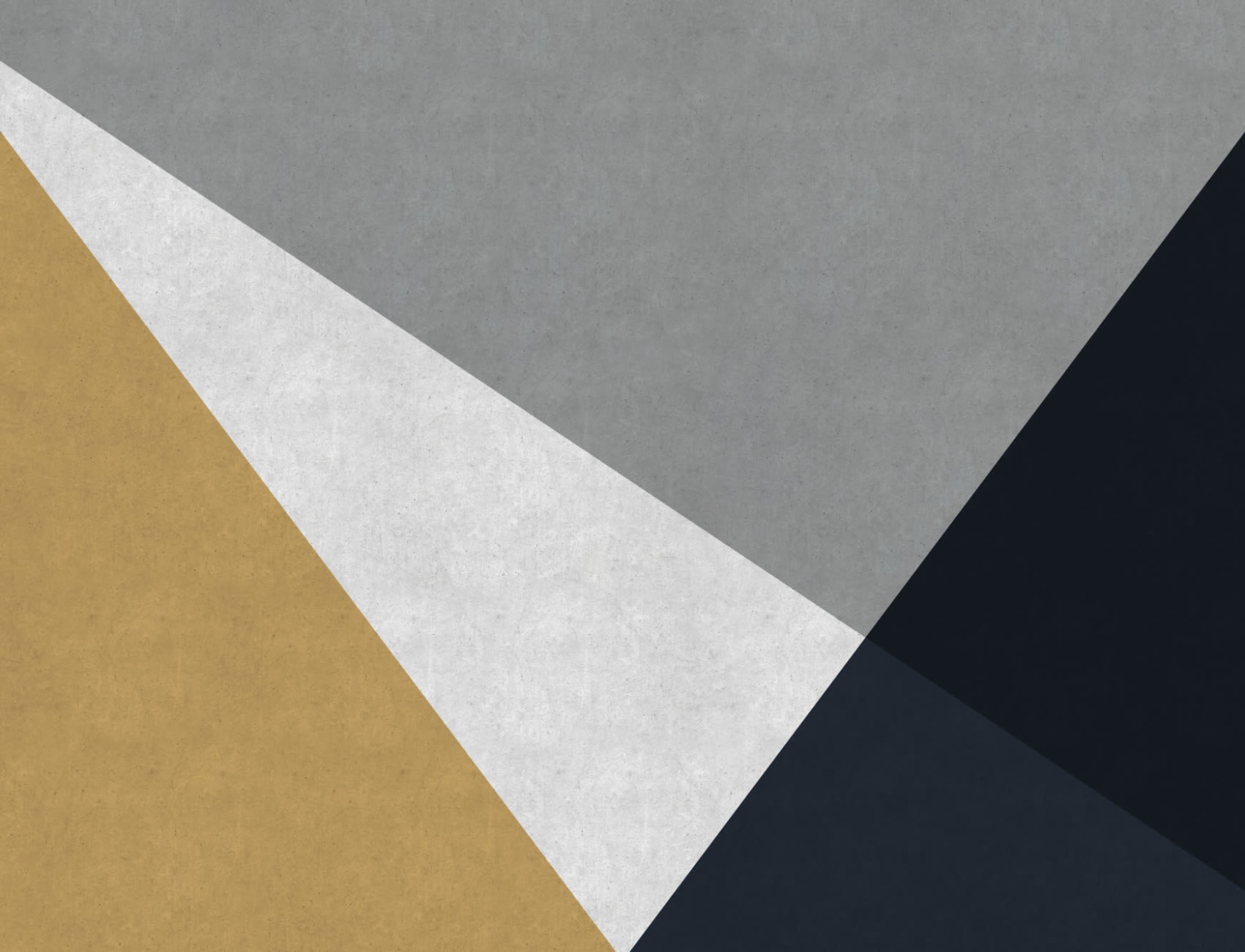 Grijs, Blauw & Goud Beton Effect Geometrisch Behang Muurschildering