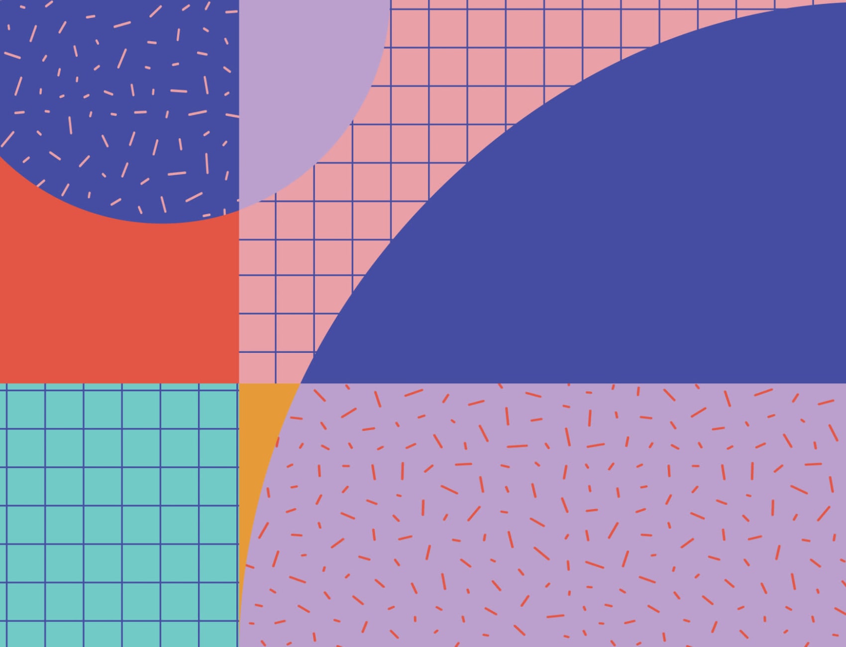 Memphis Style Multicolor Geometrisk fototapet