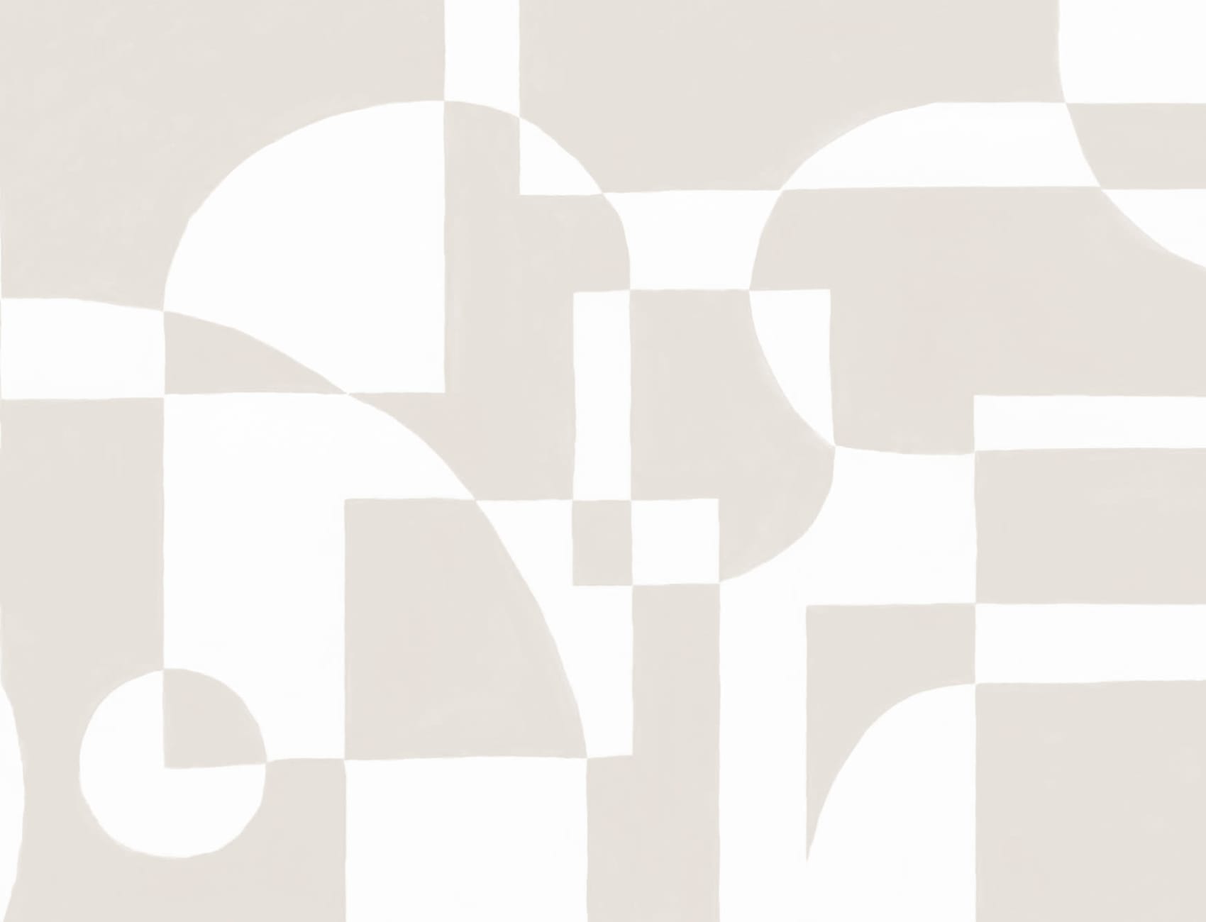 Beige Scandinavian Abstract Geometric Mural