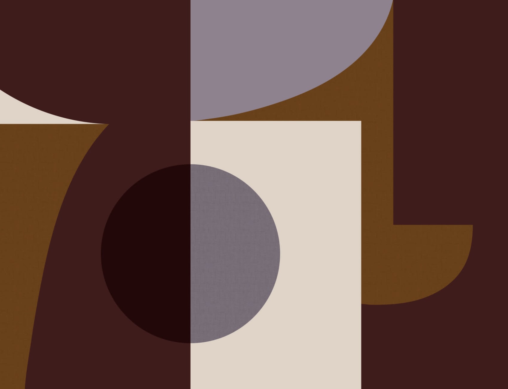 Vinröd geometrisk collage fototapet från mitten av århundradet