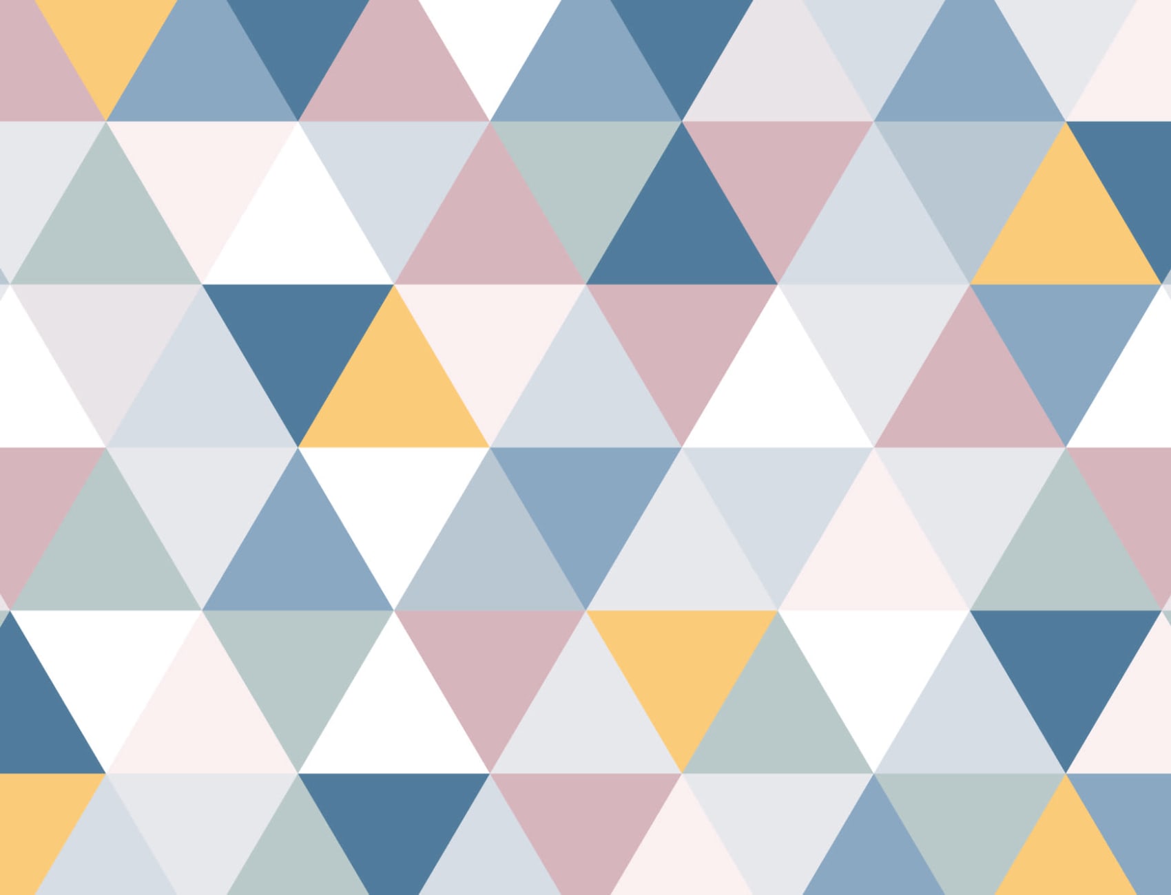 Mural de papel de parede com padrão geométrico triangular colorido