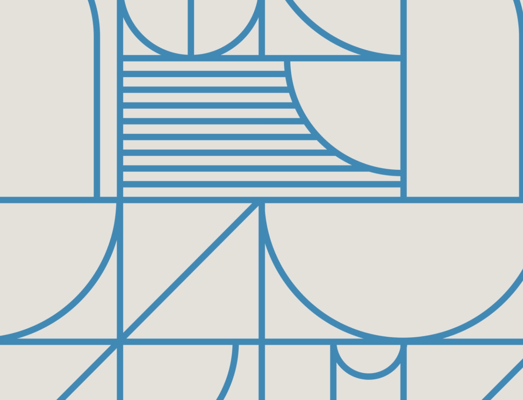 Blue and White Geometric Grid Lines Repeat Pattern Wallpaper