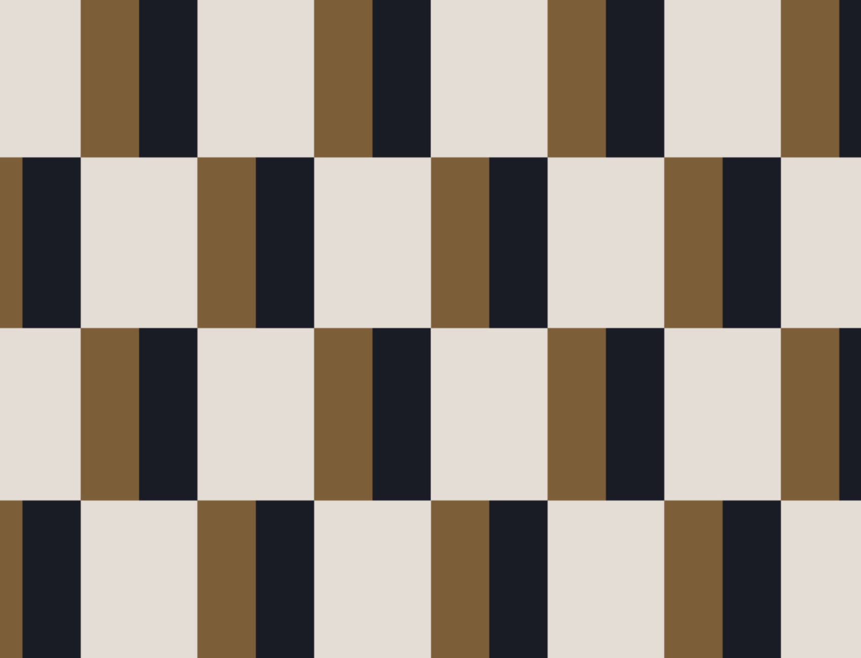 Muștar și albastru Bauhaus Geometric Retro Repeat Pattern Wallpaper