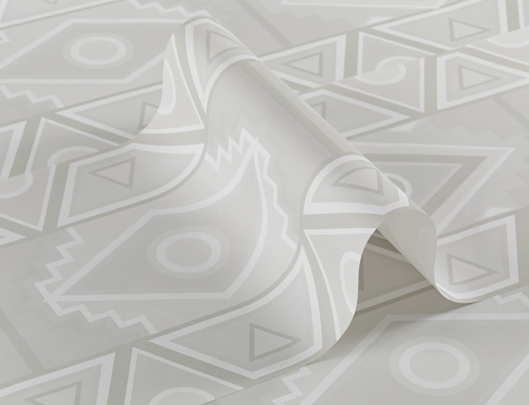 Neutral African Style Geometric Wallpaper