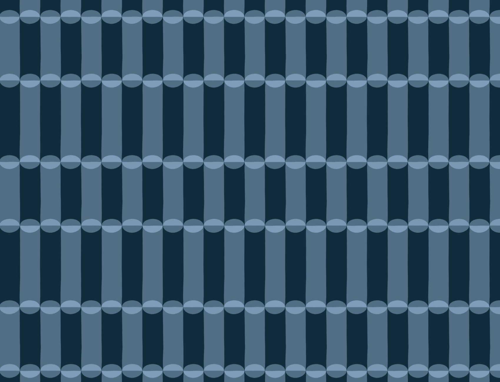 Carta da parati blu con motivo geometrico retrò