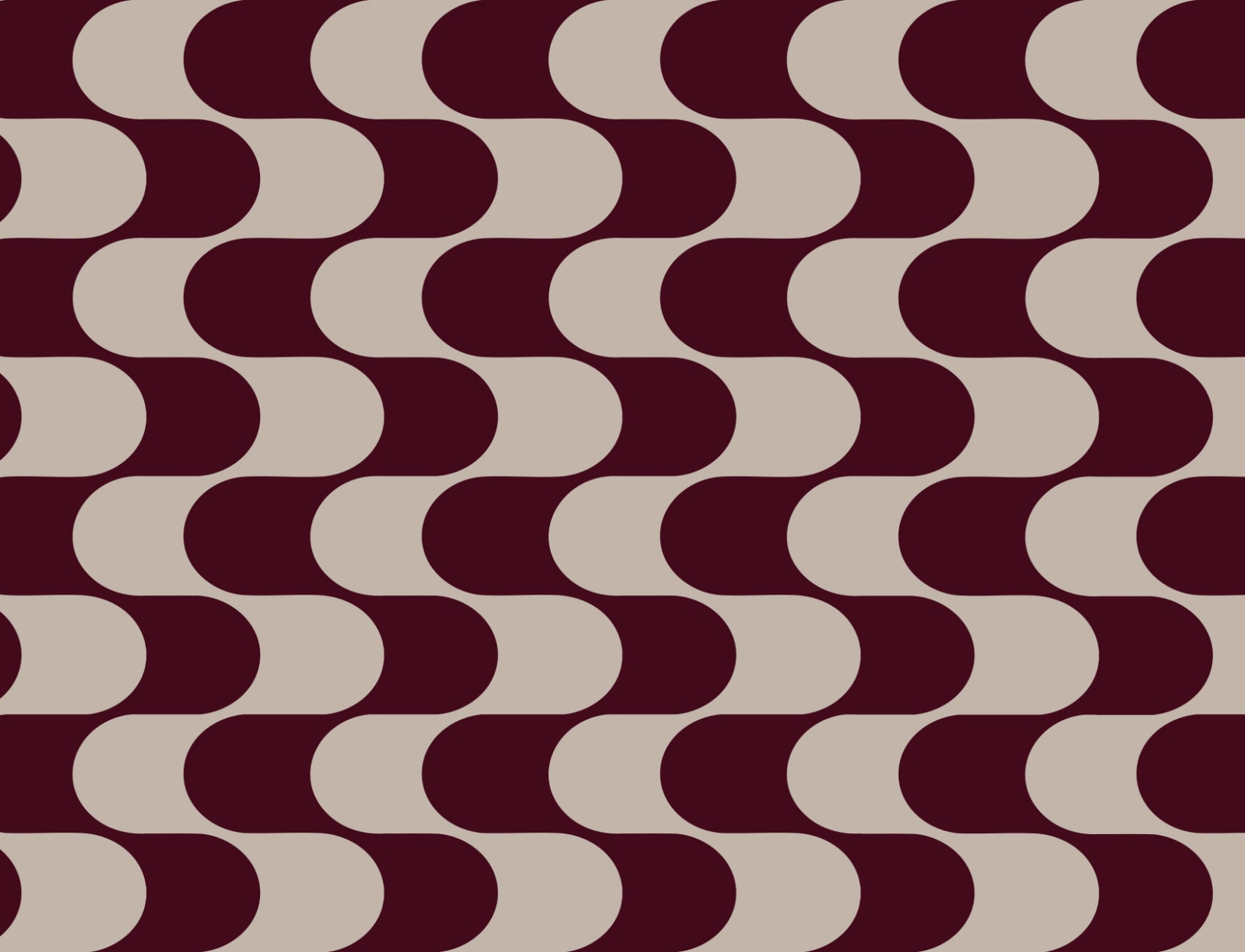 Papier peint panoramique géométrique à motifs de vagues, de couleur bourgogne