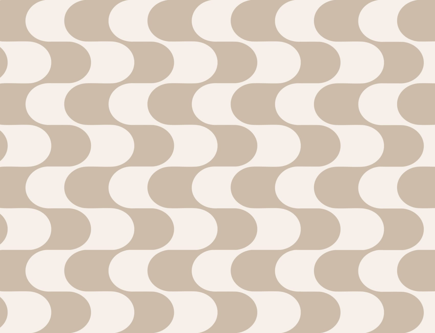 Beige Geometric Pattern Mid-Century Modern Wall Mural