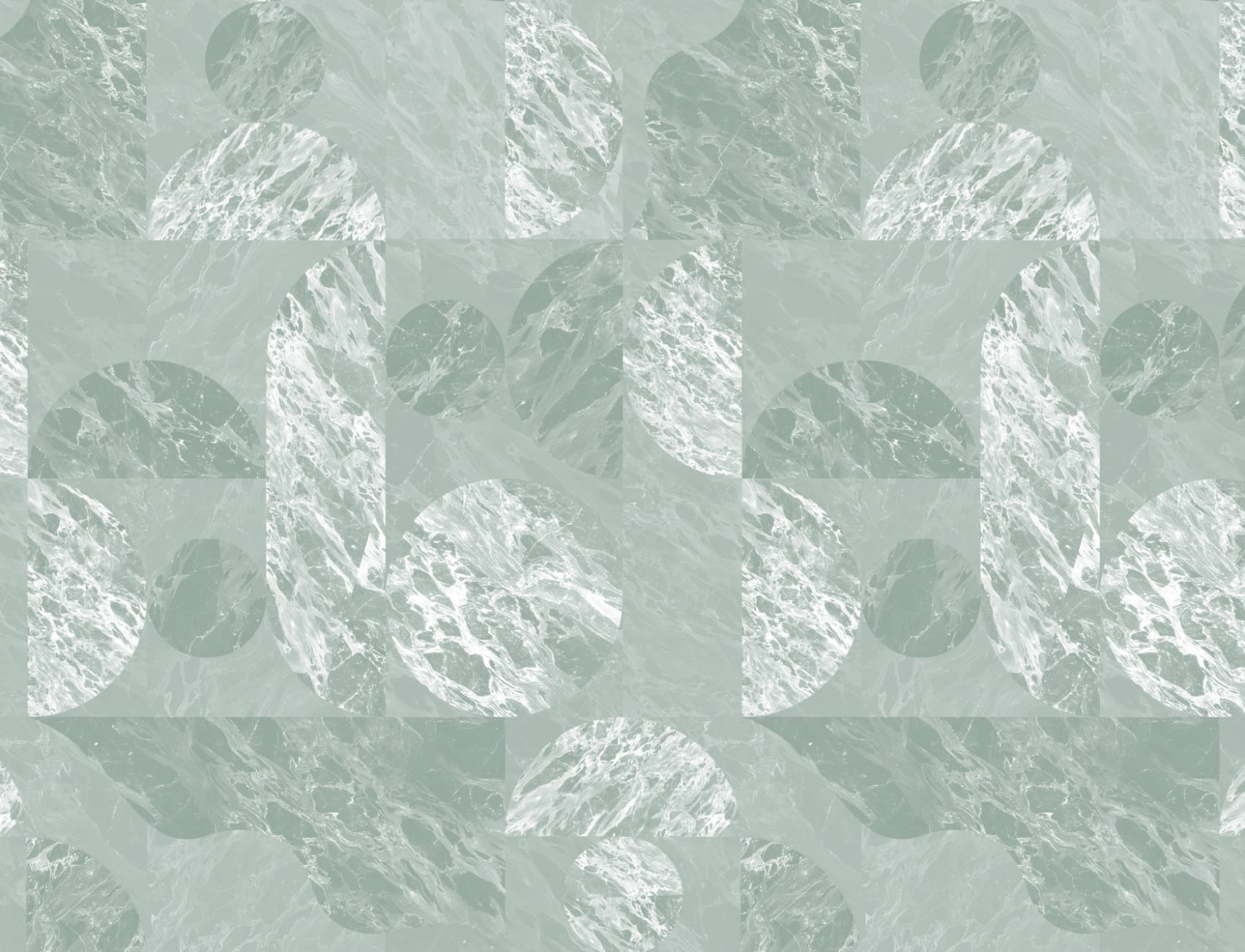 Grün Modern Geometrisch Marmor Formen Tapete