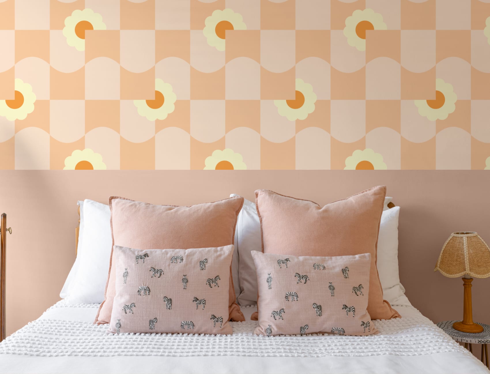 Elizabeth Olwen Petal Pop Peach Wallpaper