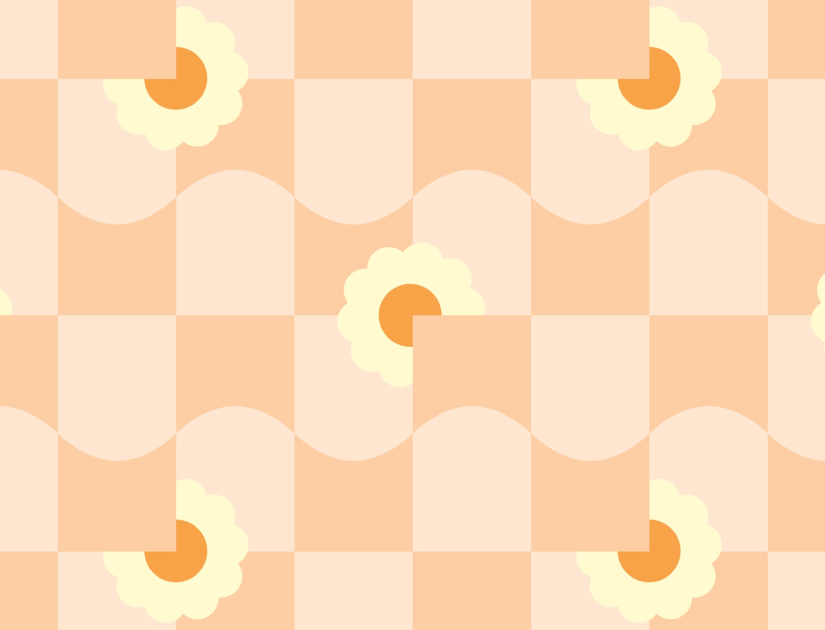 Elizabeth Olwen Petal Pop Peach Wallpaper