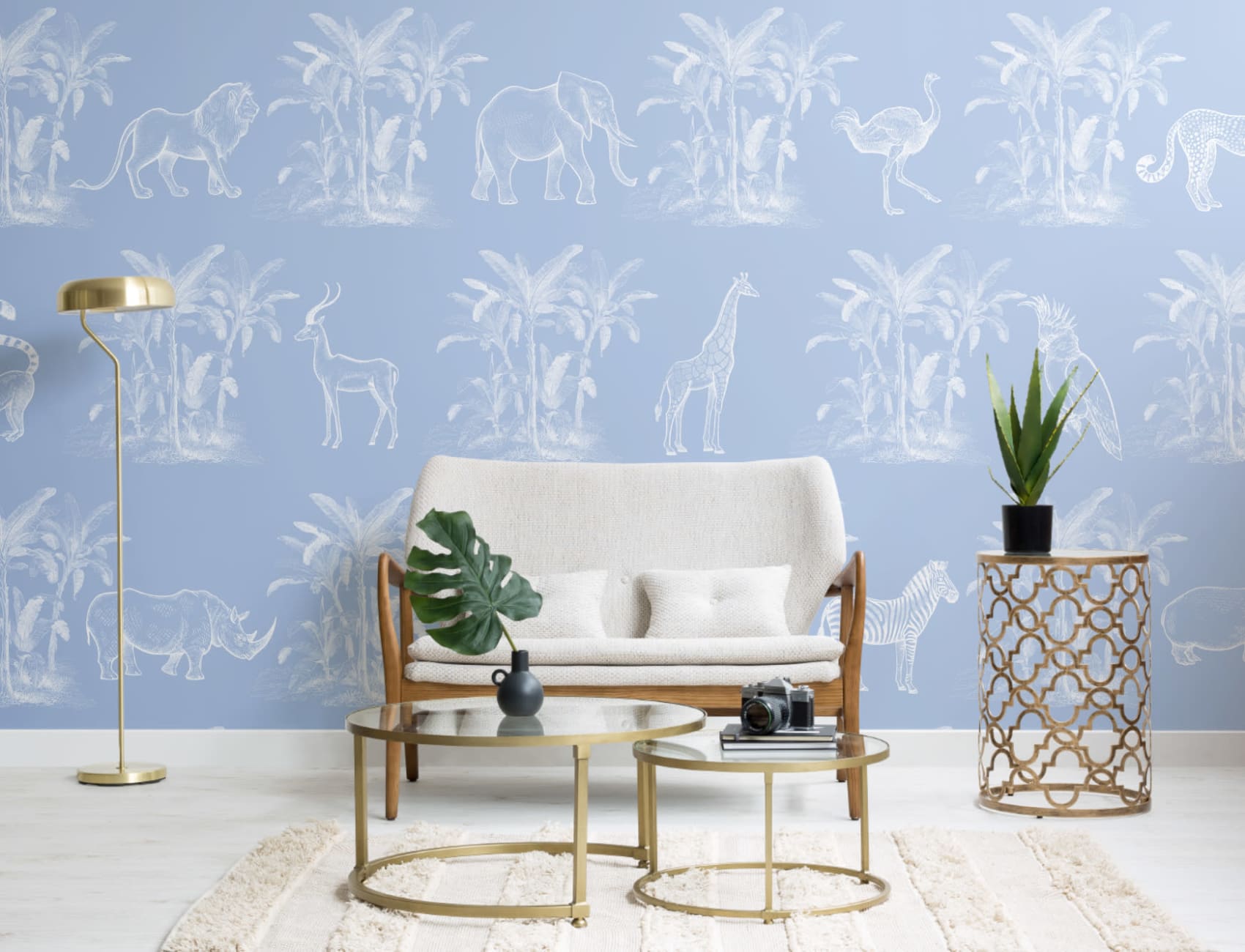 Toile de La Jungle Vintage Ontdekkingsreis Behang Muurschildering