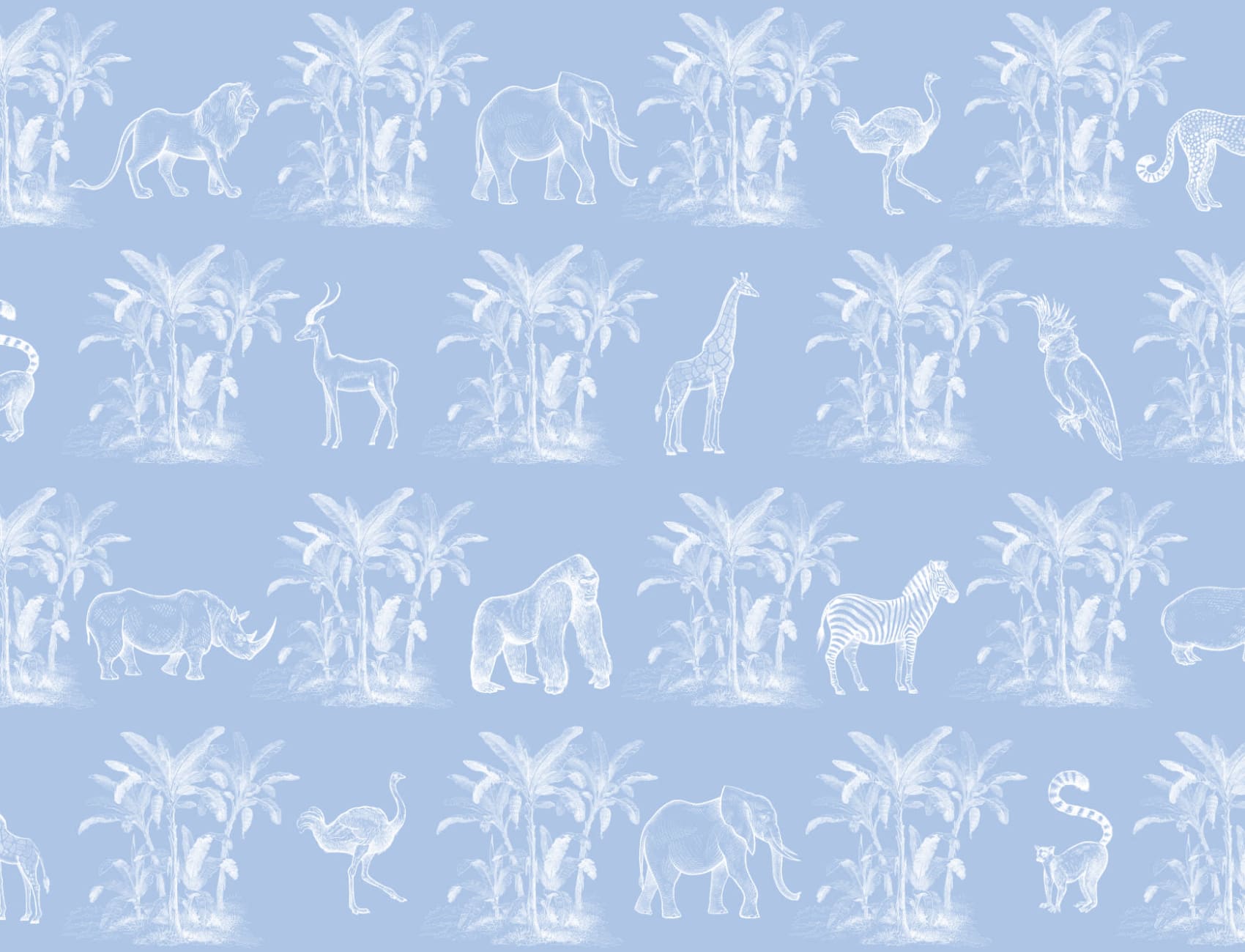 Toile de La Jungle Vintage Ontdekkingsreis Behang Muurschildering