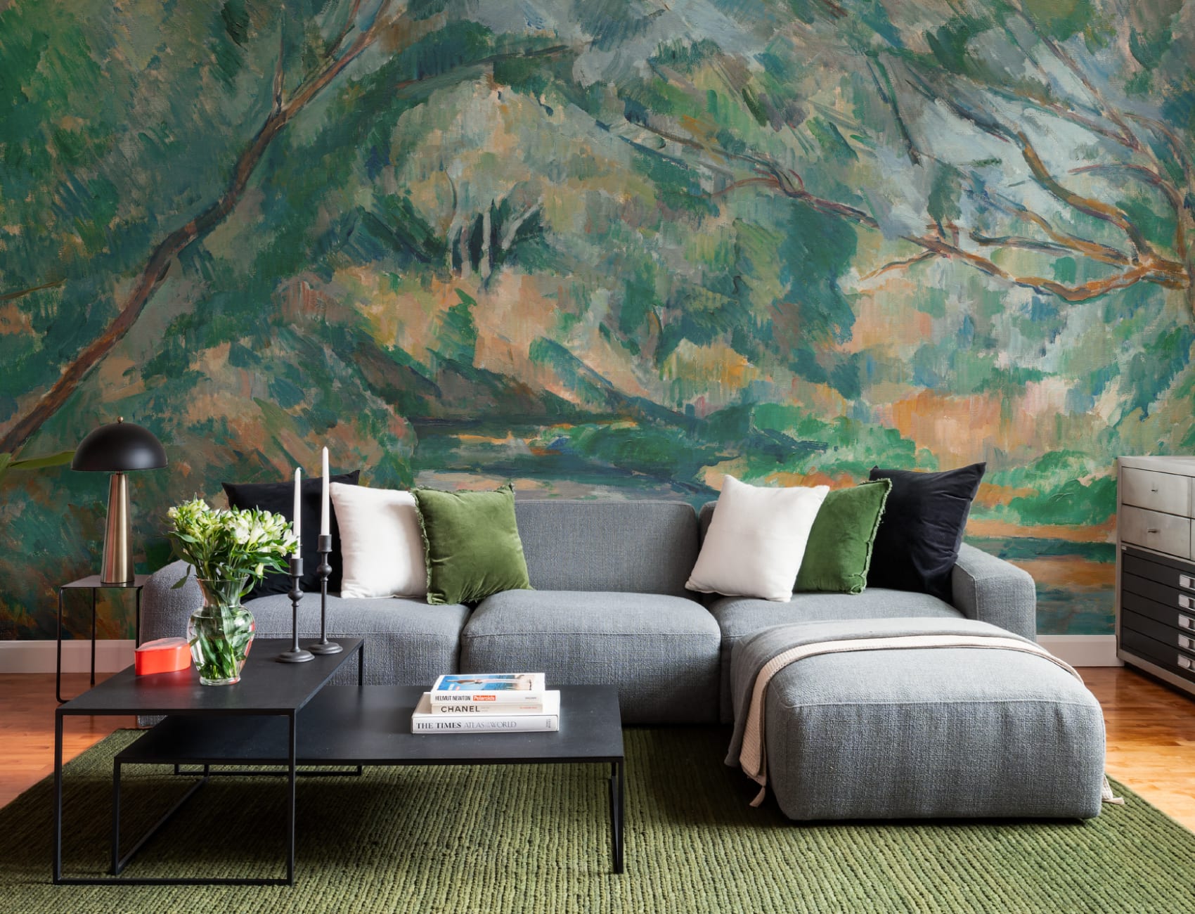 The Brook Wall Mural in Natural Classic Tones