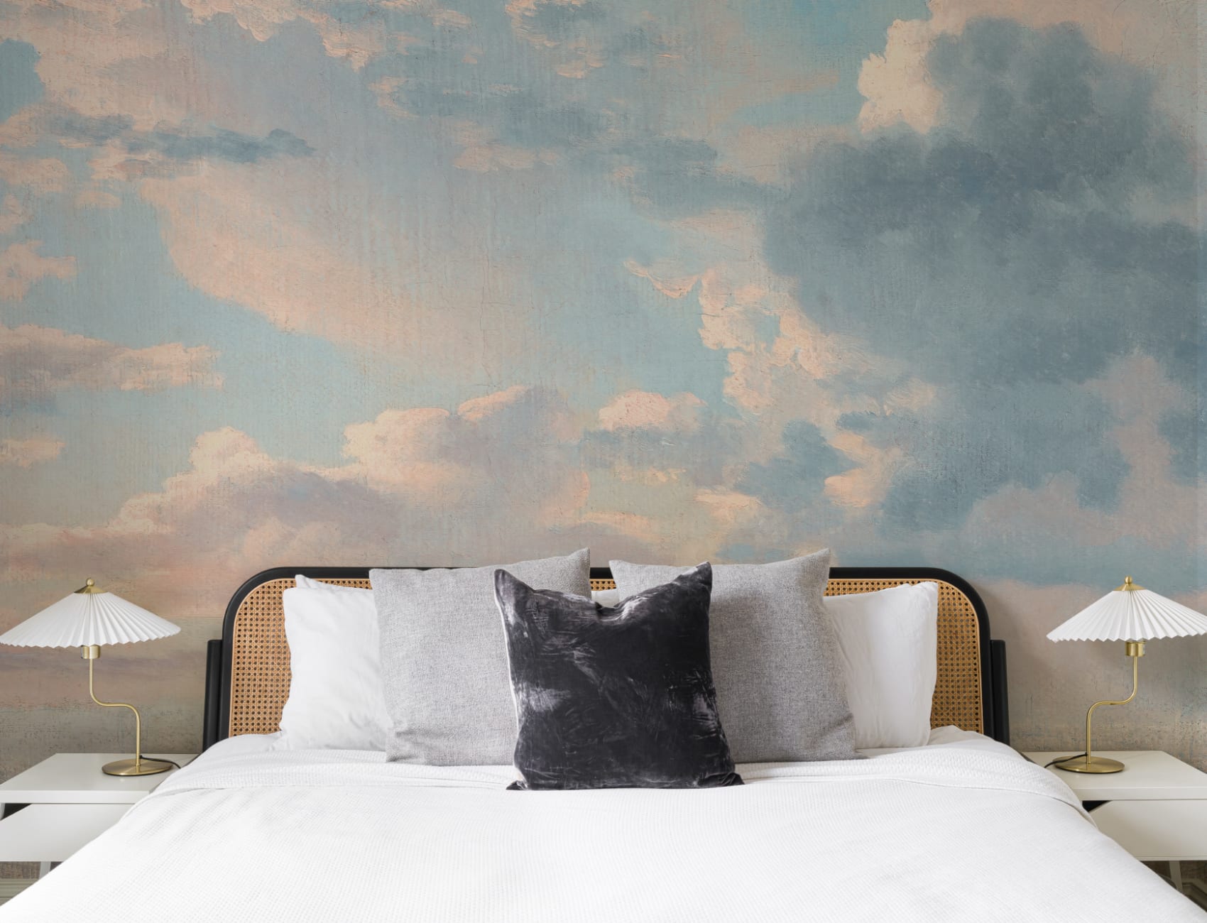 Study of Clouds Over the Sound Wall Mural in Evening Tones