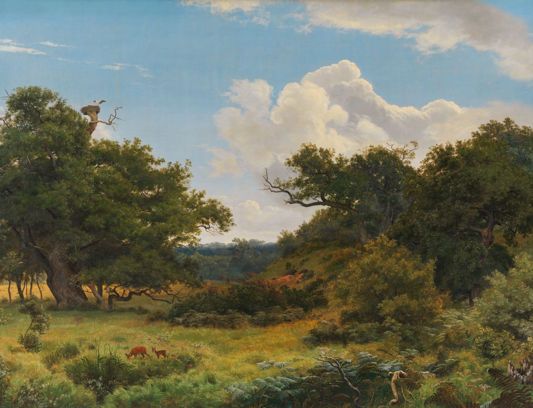Klassisk landskab fototapet Doe Glade af P. C. Skovgaard