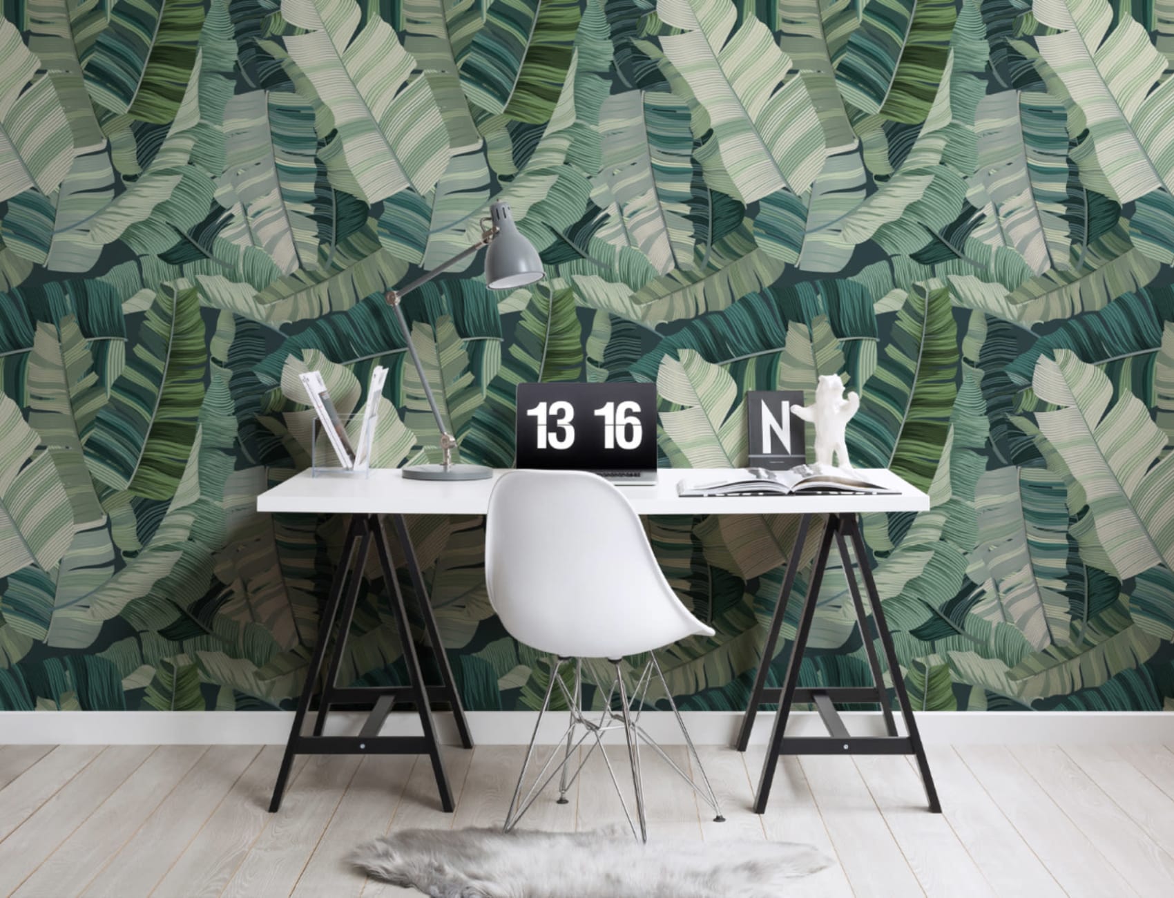 3D Camo Mixed Tropical Leaf Wallpaper Mural