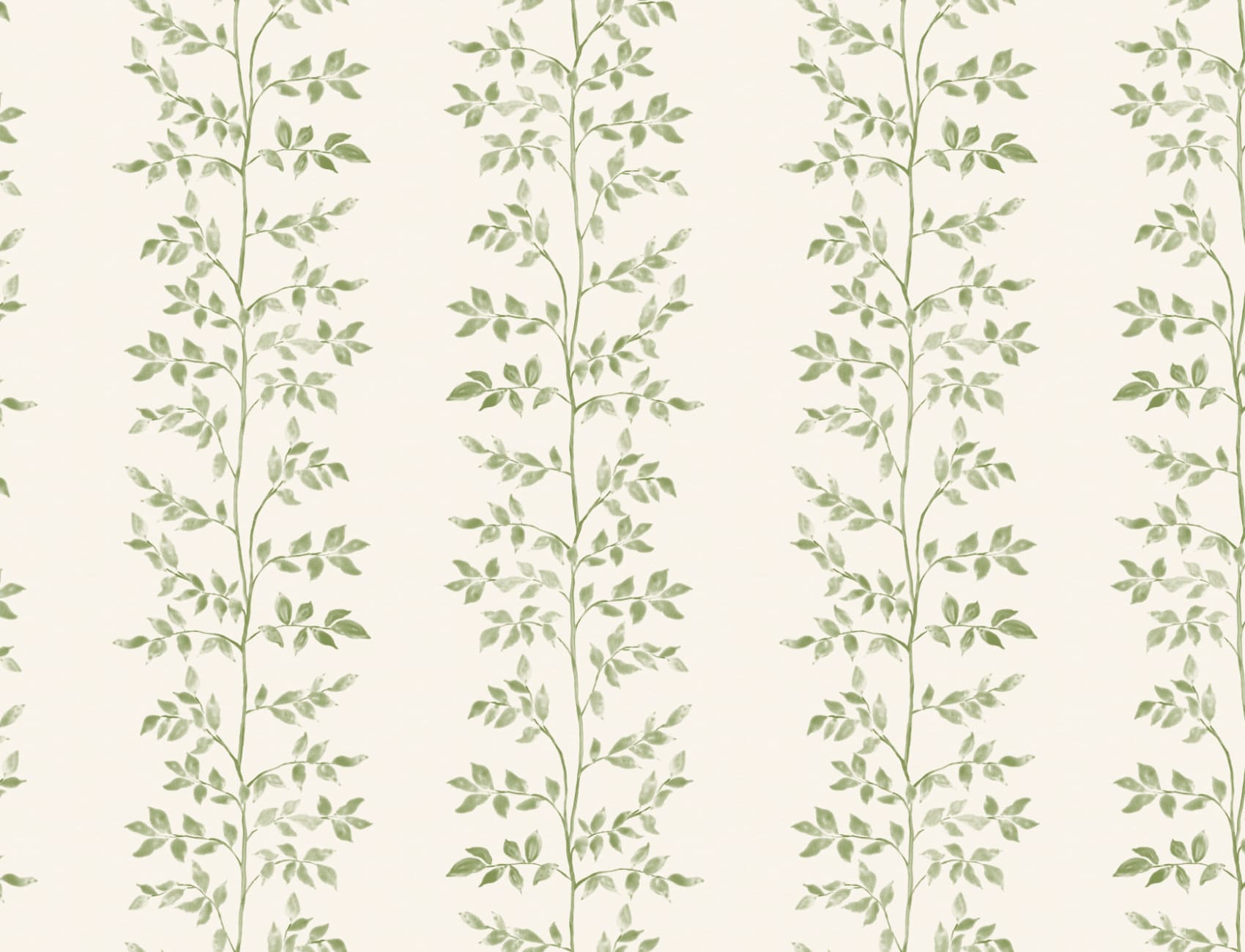 Green Leaf Pattern Botanical Wallpaper Mural