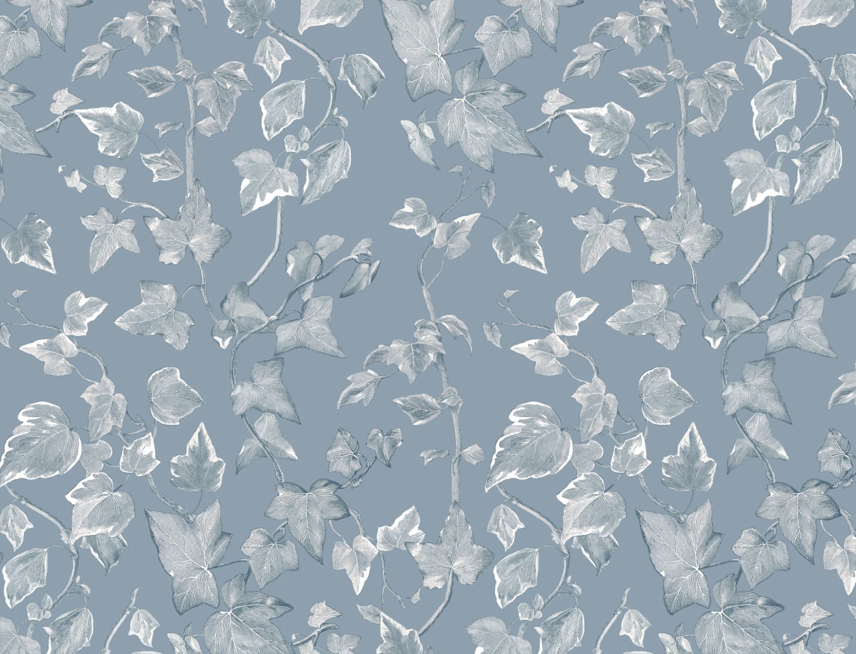 Blue Heritage Ivy Wallpaper