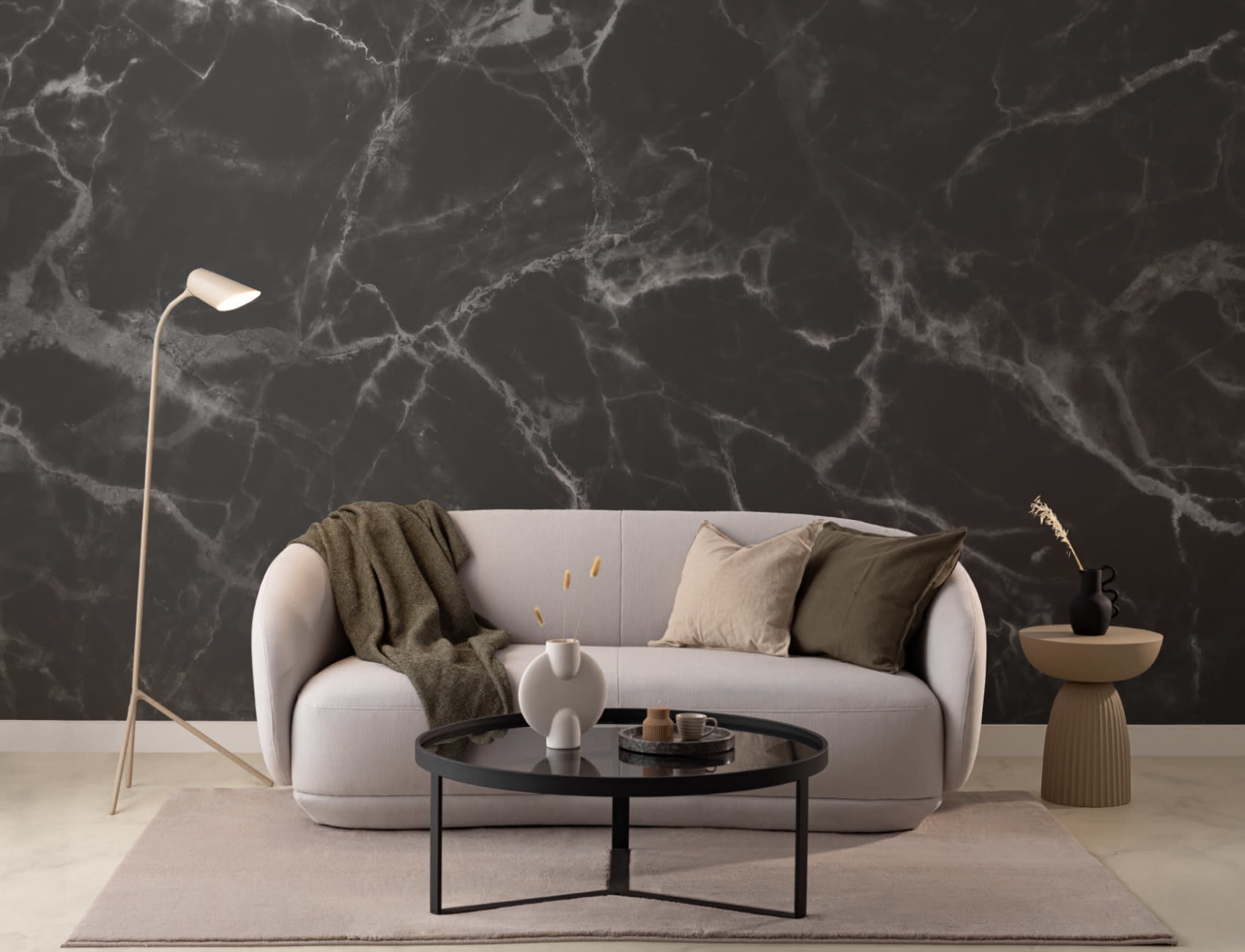 Black Marble Wallpaper Mural