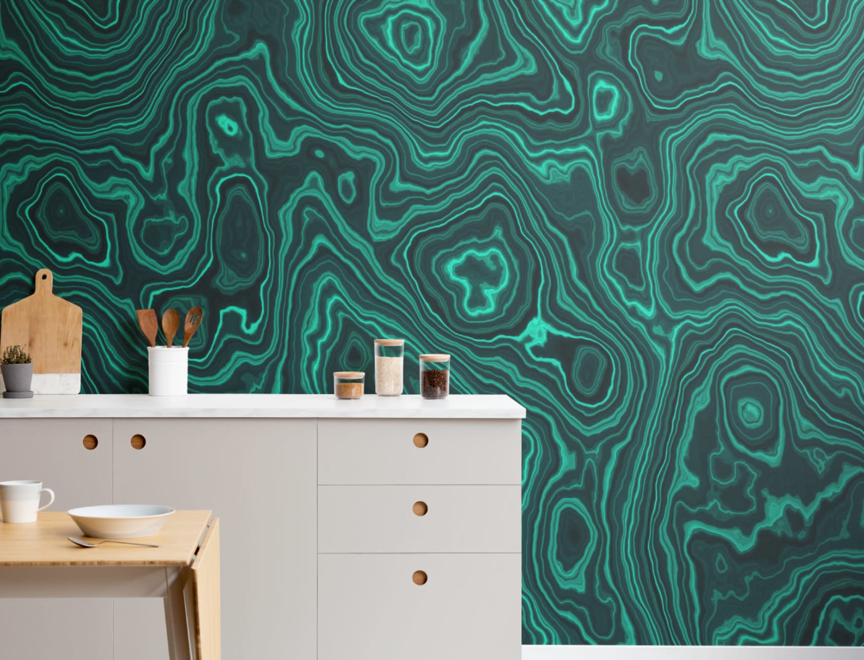 Malachite Crystal Wallpaper Mural