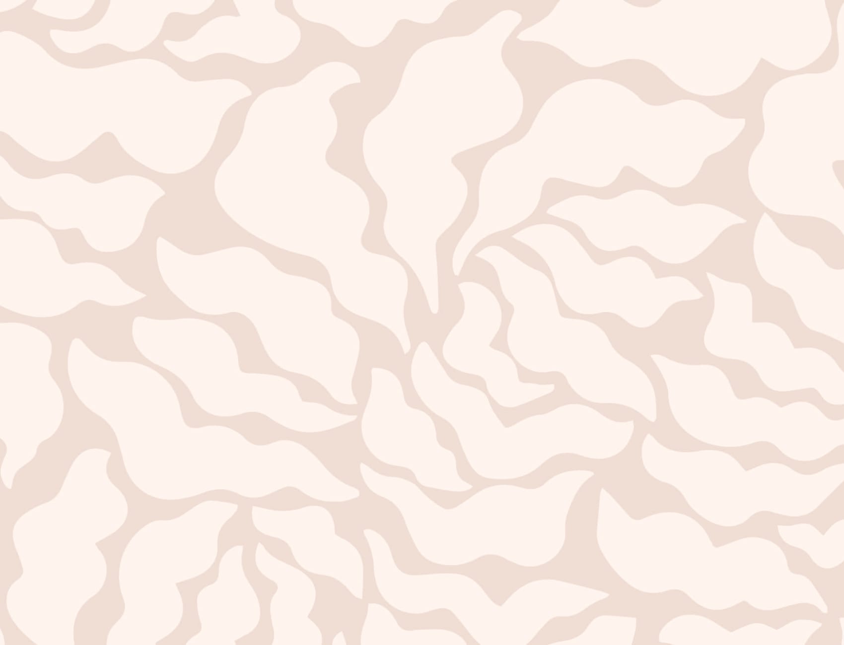 Abstract Modern Botanical Shapes Neutral Wallpaper Mural
