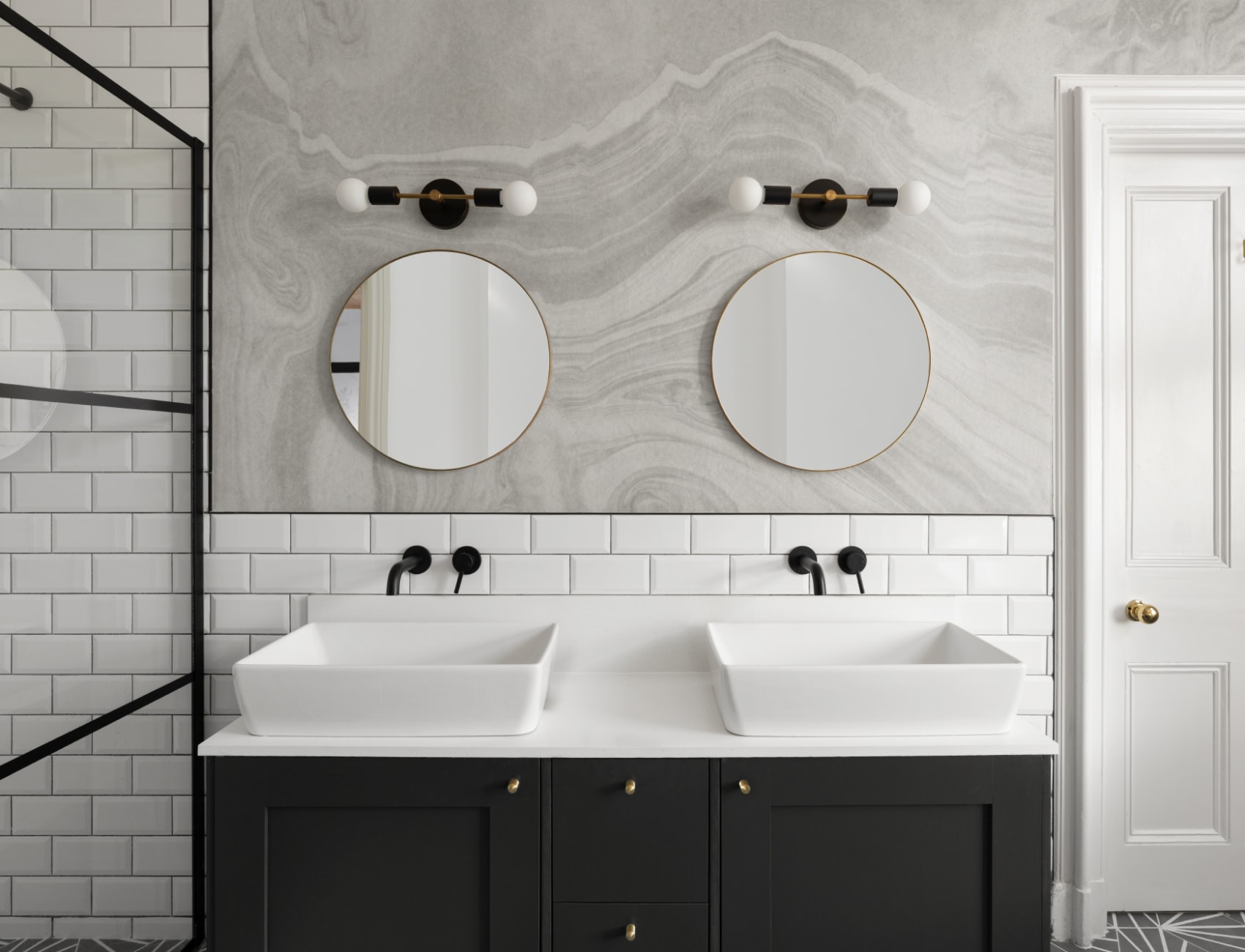 Marbled Gray Stone Effect Wallpaper Mural