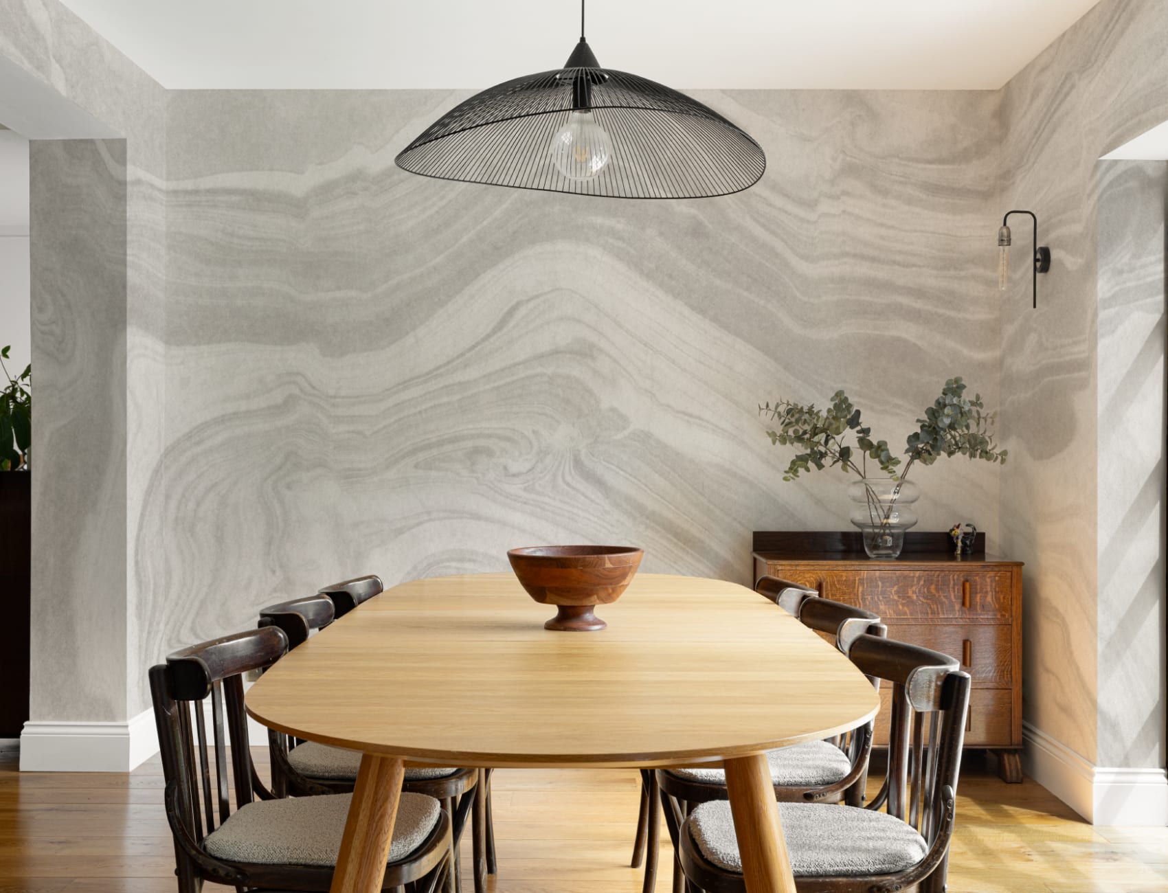 Marbled Gray Stone Effect Wallpaper Mural