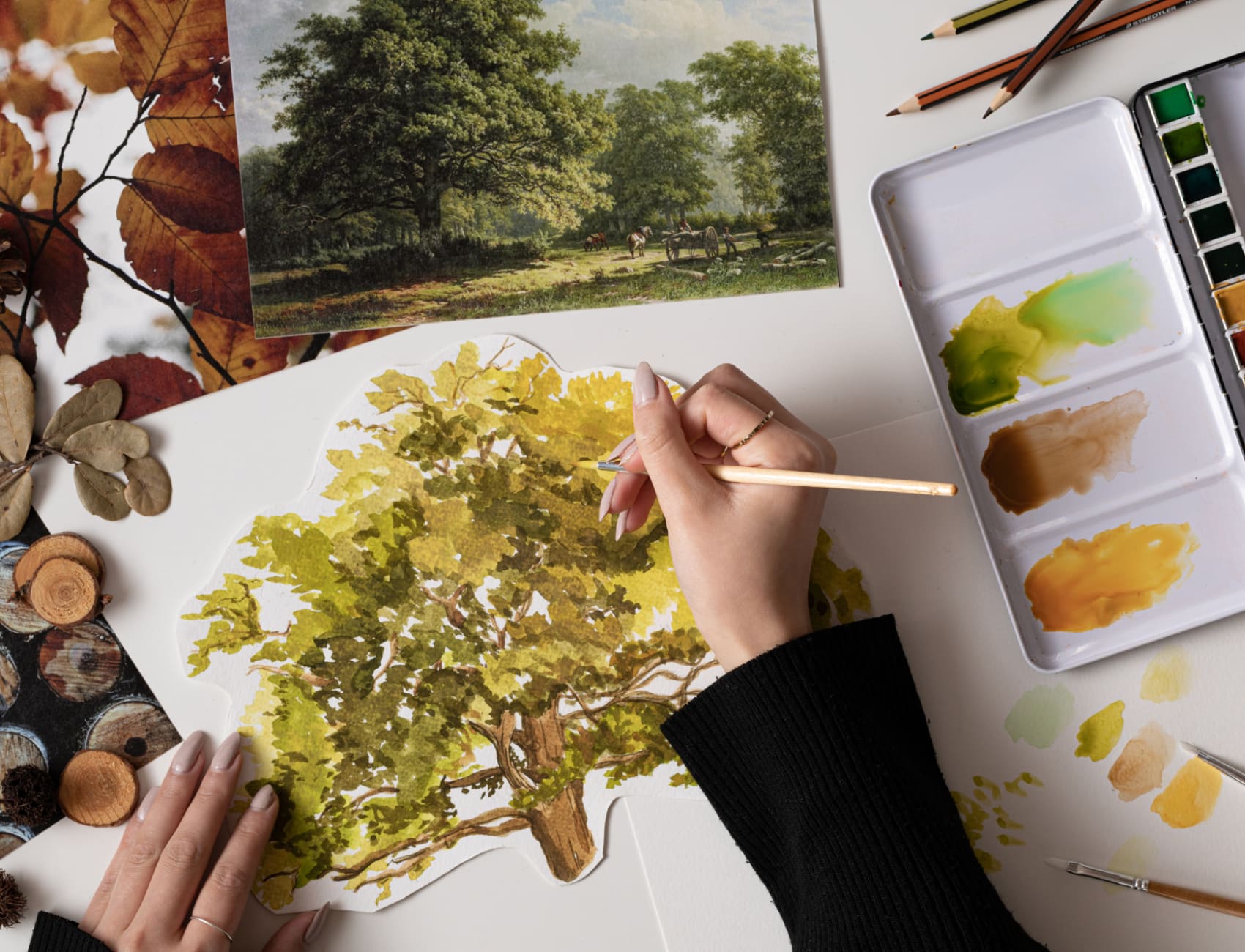 Autumn Oak Tree Wallpaper Mural