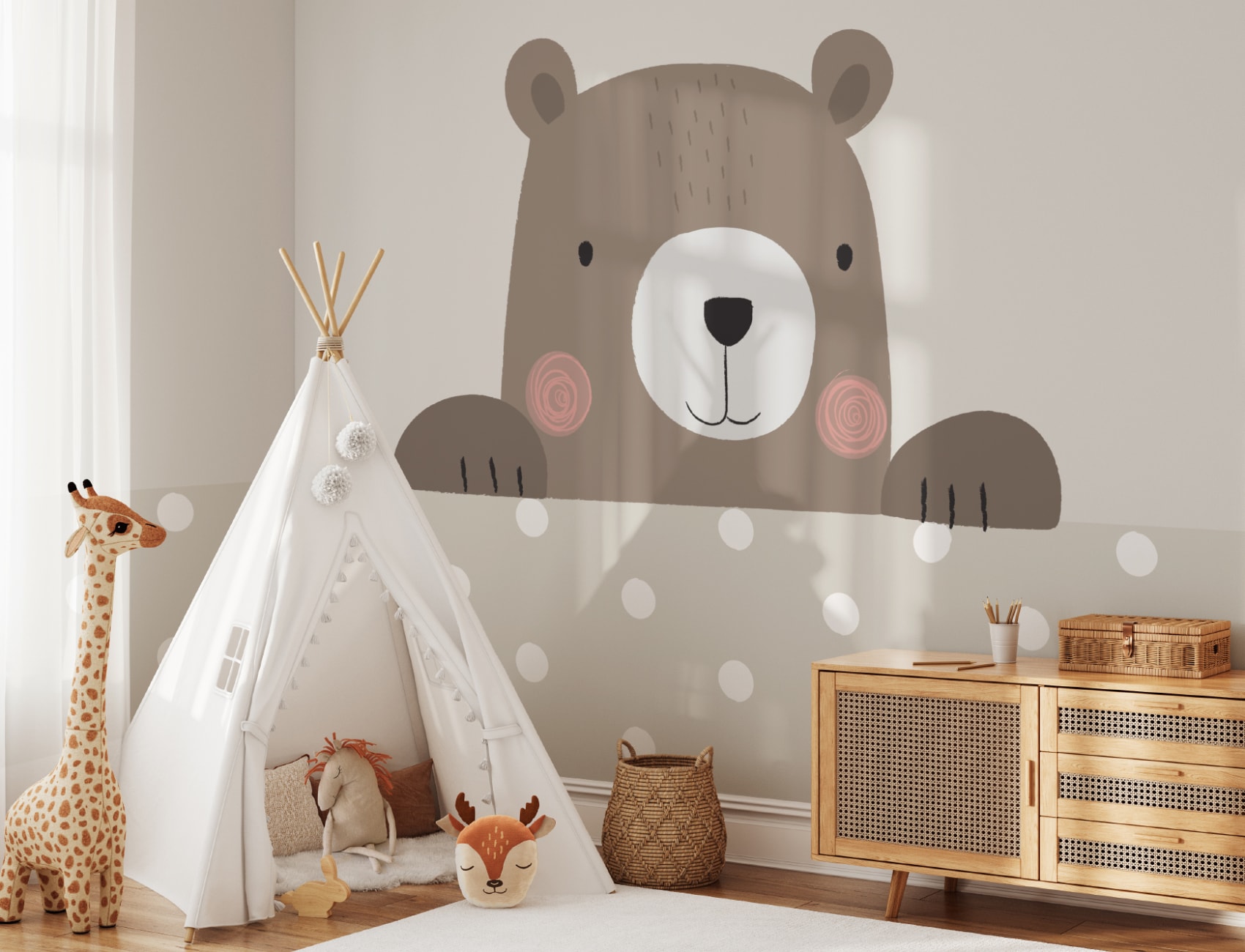 Peek-a-Boo Bernie Bear Fototapet