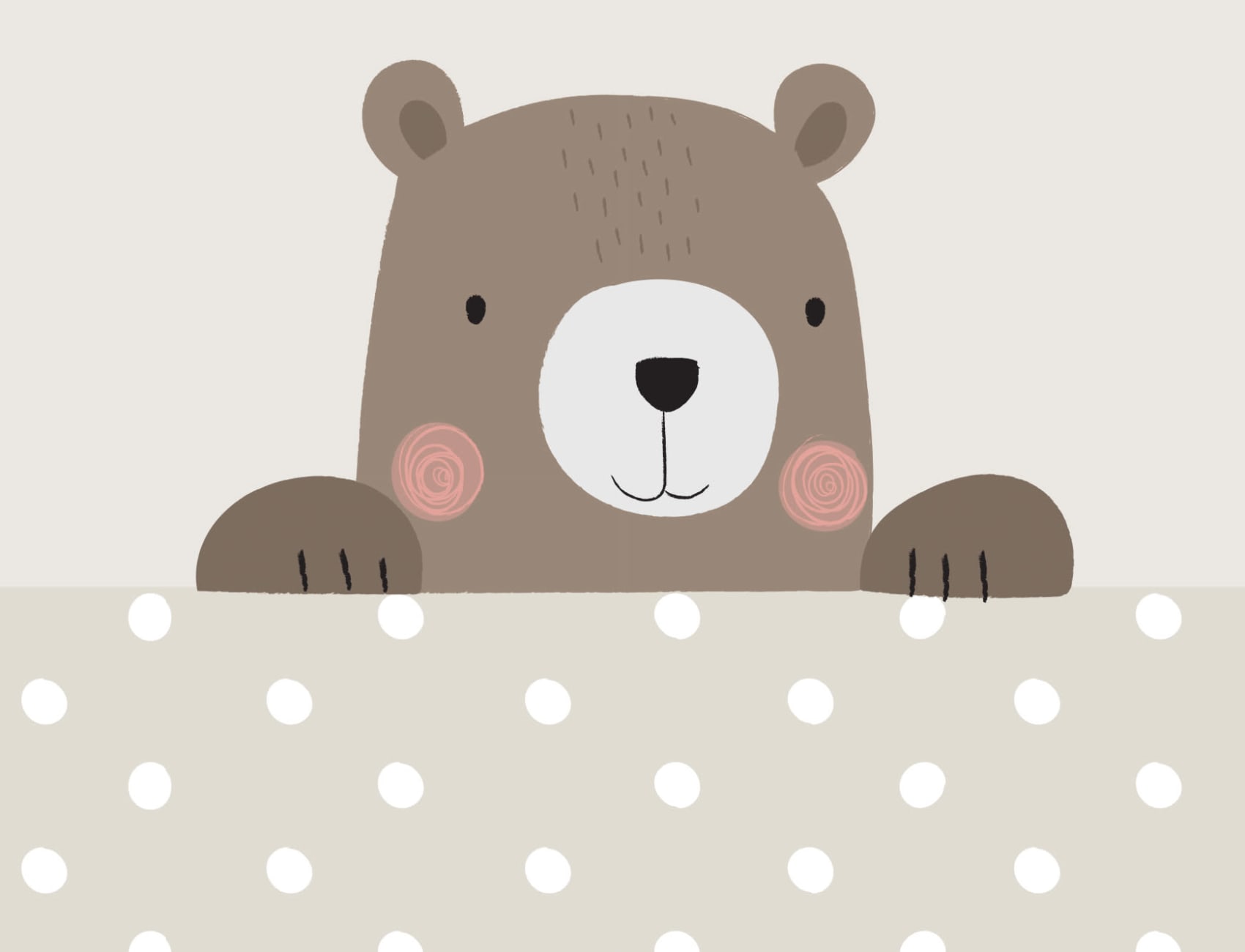 Peek-a-Boo Bernie Bear Fototapet