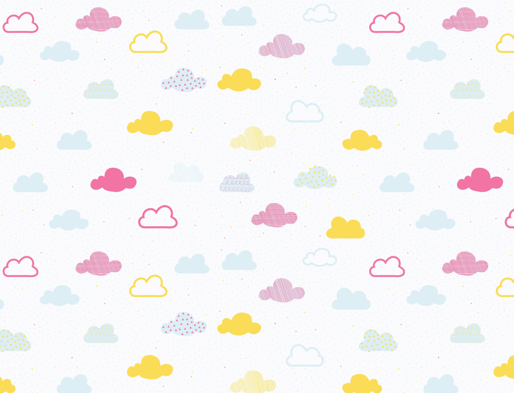 Bright Pastell Cloud Pattern Fototapet