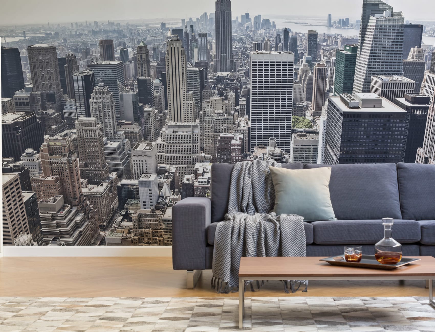 Luftfoto af New York Tapetmaleri