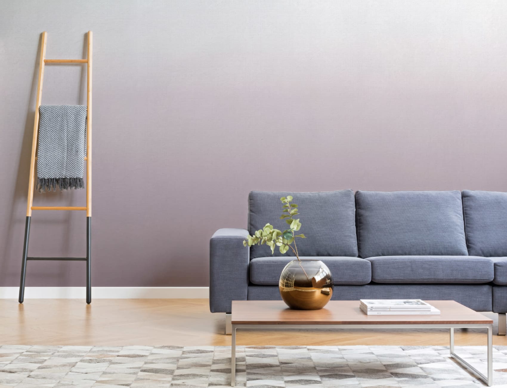 Plum Ombre Behang Muurschildering