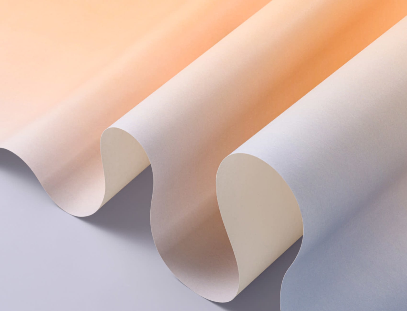Blue, Orange and Lilac Ombre Wallpaper Mural