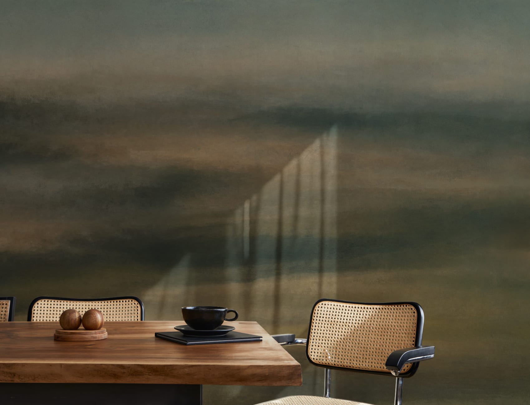 Dark Abstract Landscape Atmosphere Wallpaper Mural
