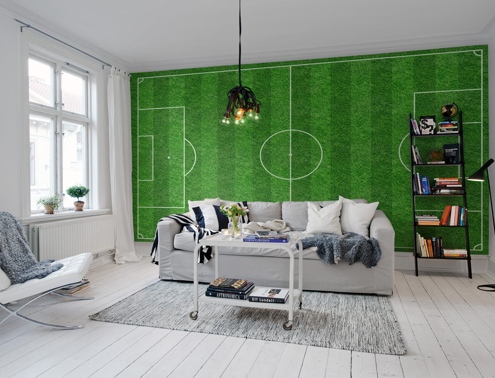 Grass wall mural for the sport interested