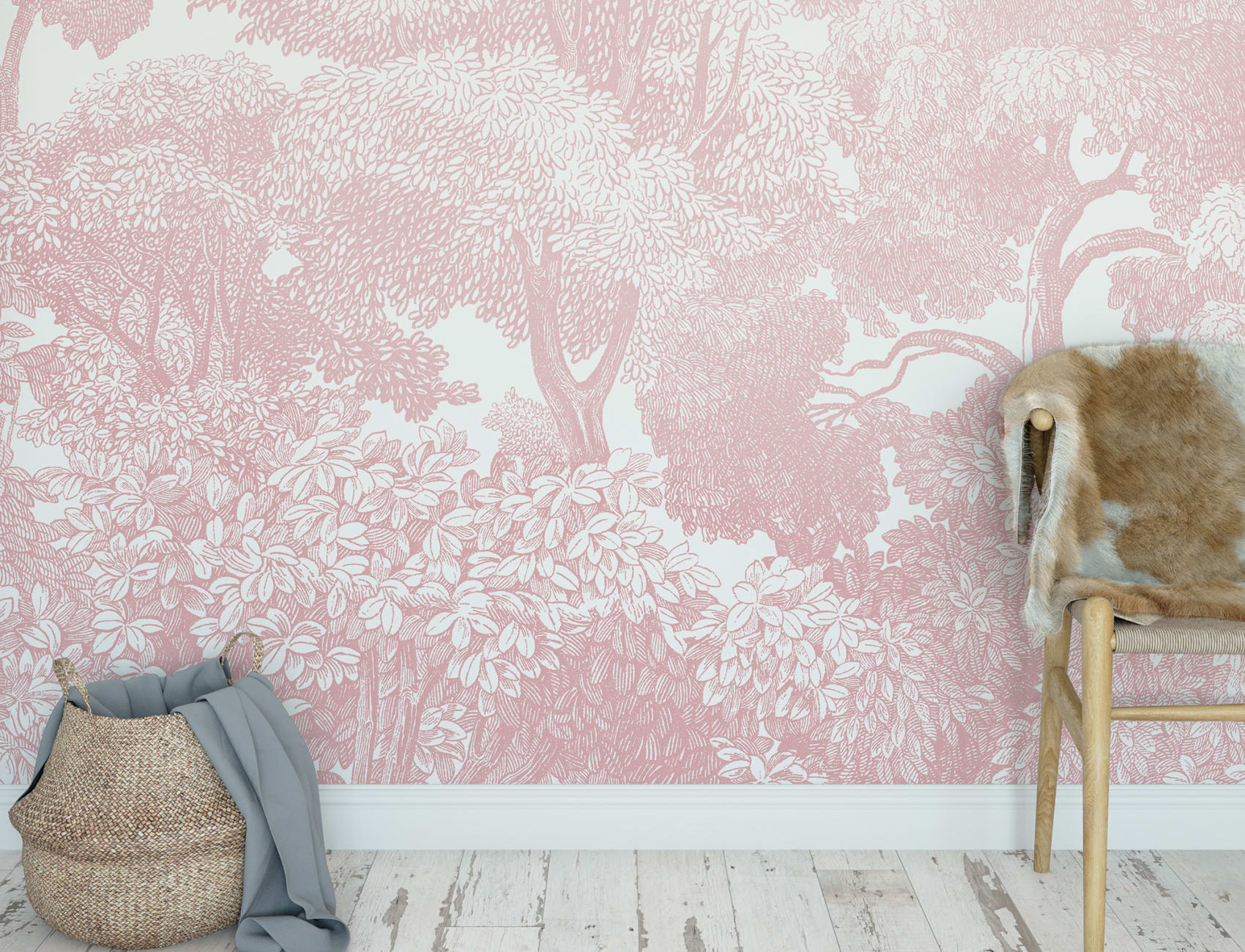 Pink mural de pared para los soñadores
