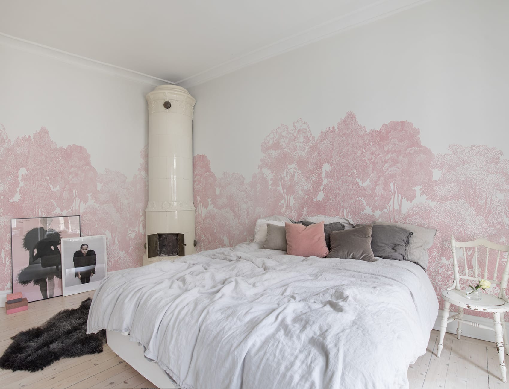 Pink mural de pared para los soñadores