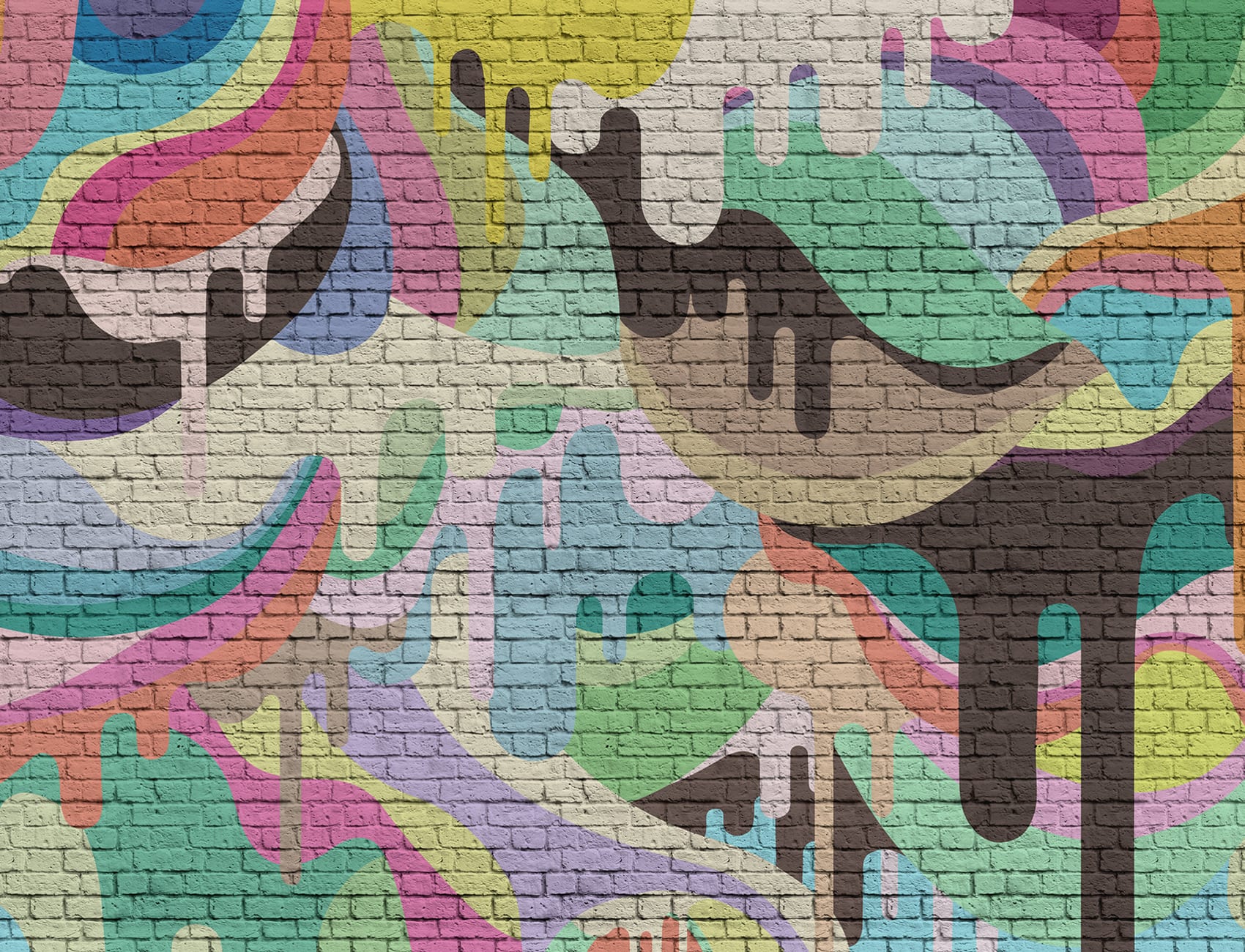 Mur de brique en joie
